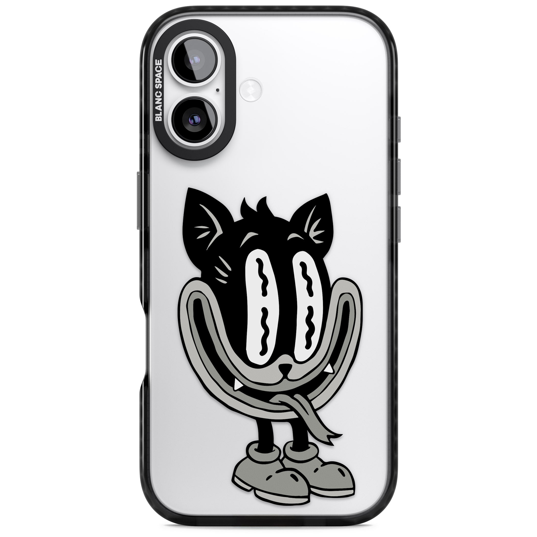 Faded Feline iPhone 17 Impact Black Phone Case