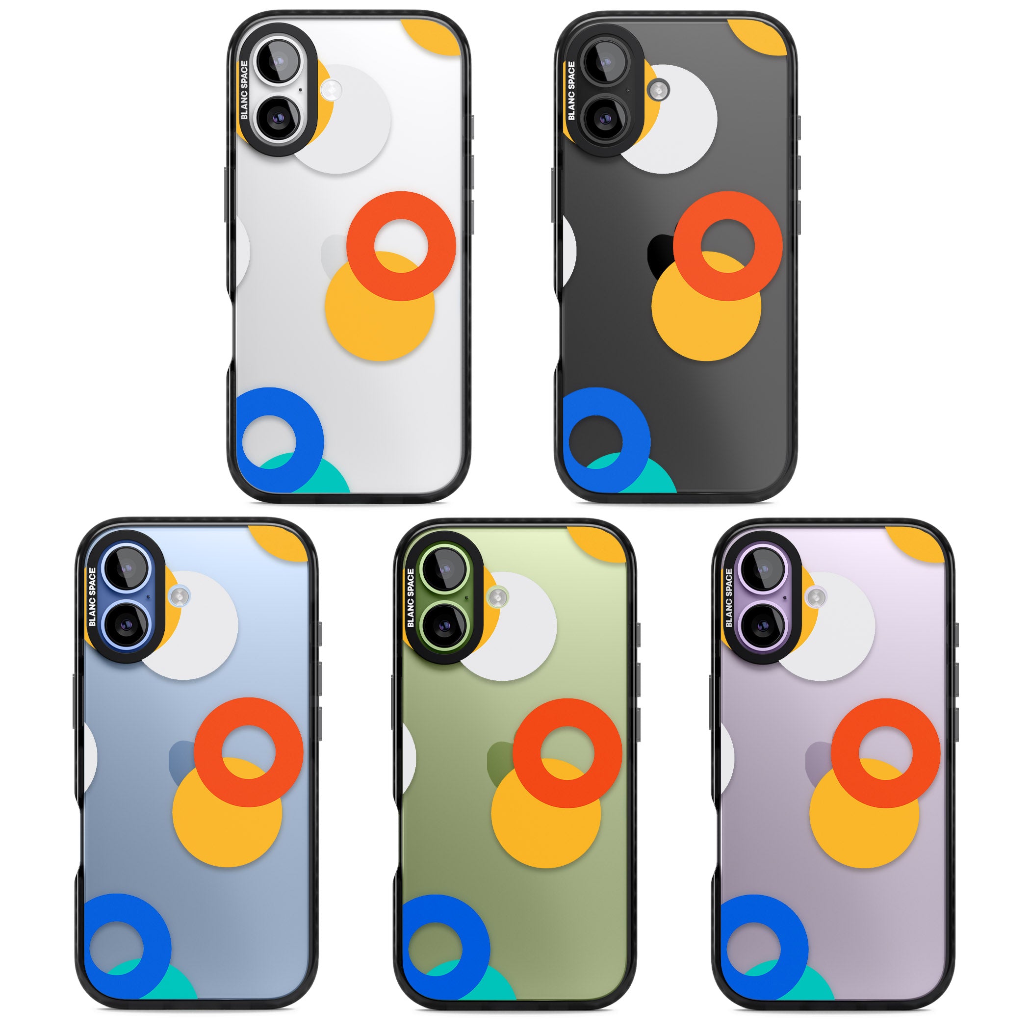 Abstract Mixed Circles iPhone 17 Impact Black Phone Case APT Impact Protection