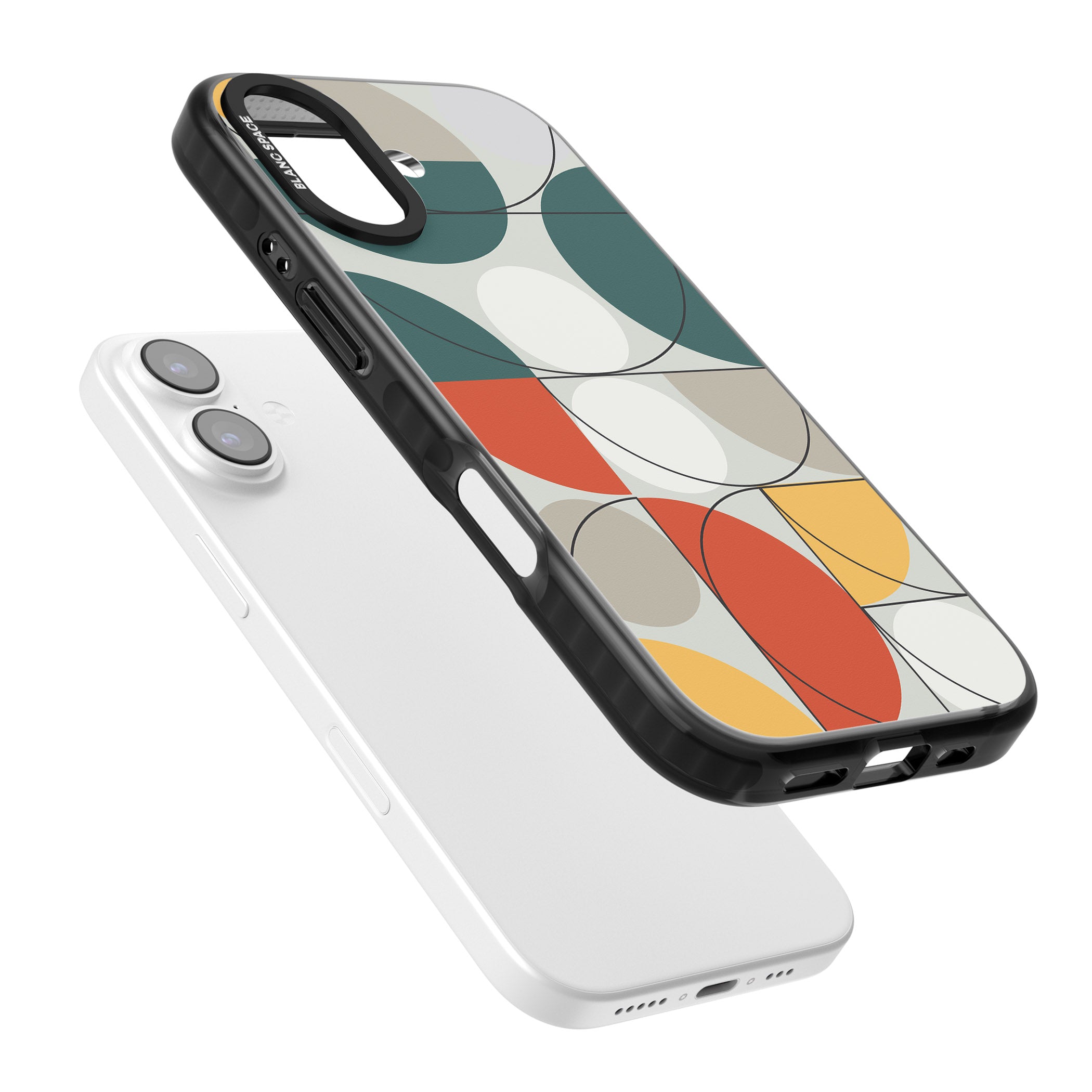 Modern Abstract Circle iPhone 17 Impact Black Phone Case Colours