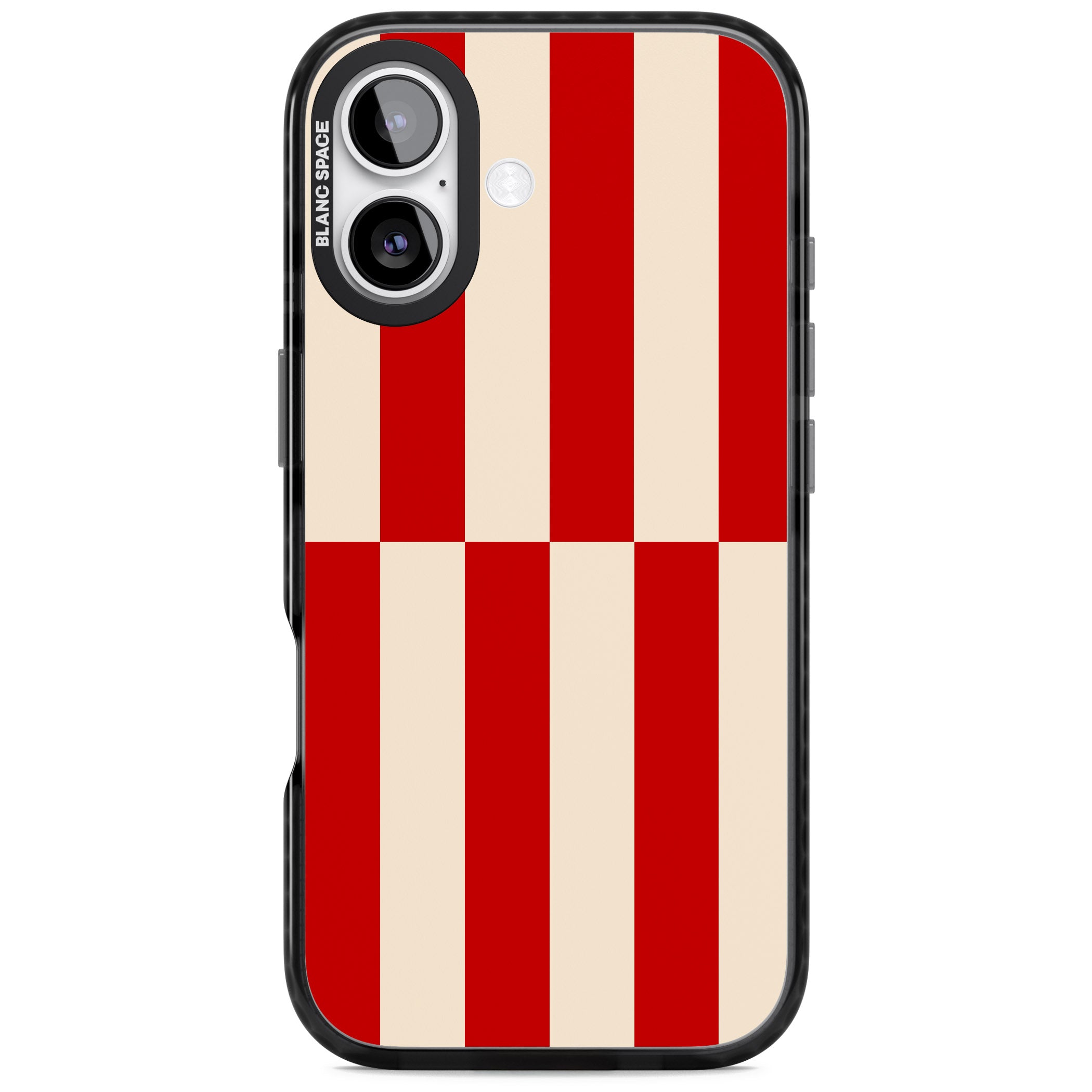 Retro Red Stripes iPhone 17 Impact Black Phone Case