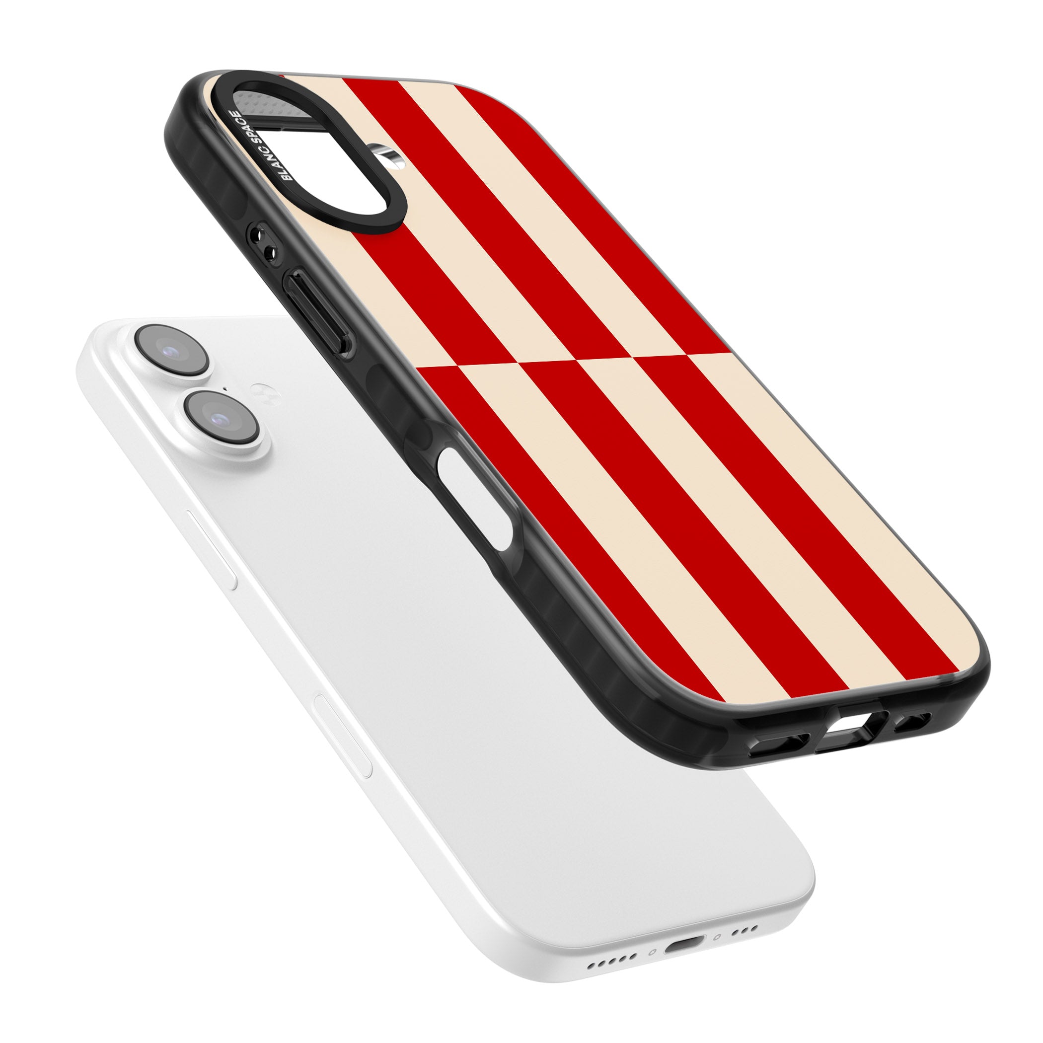 Retro Red Stripes iPhone 17 Impact Black Phone Case Colours