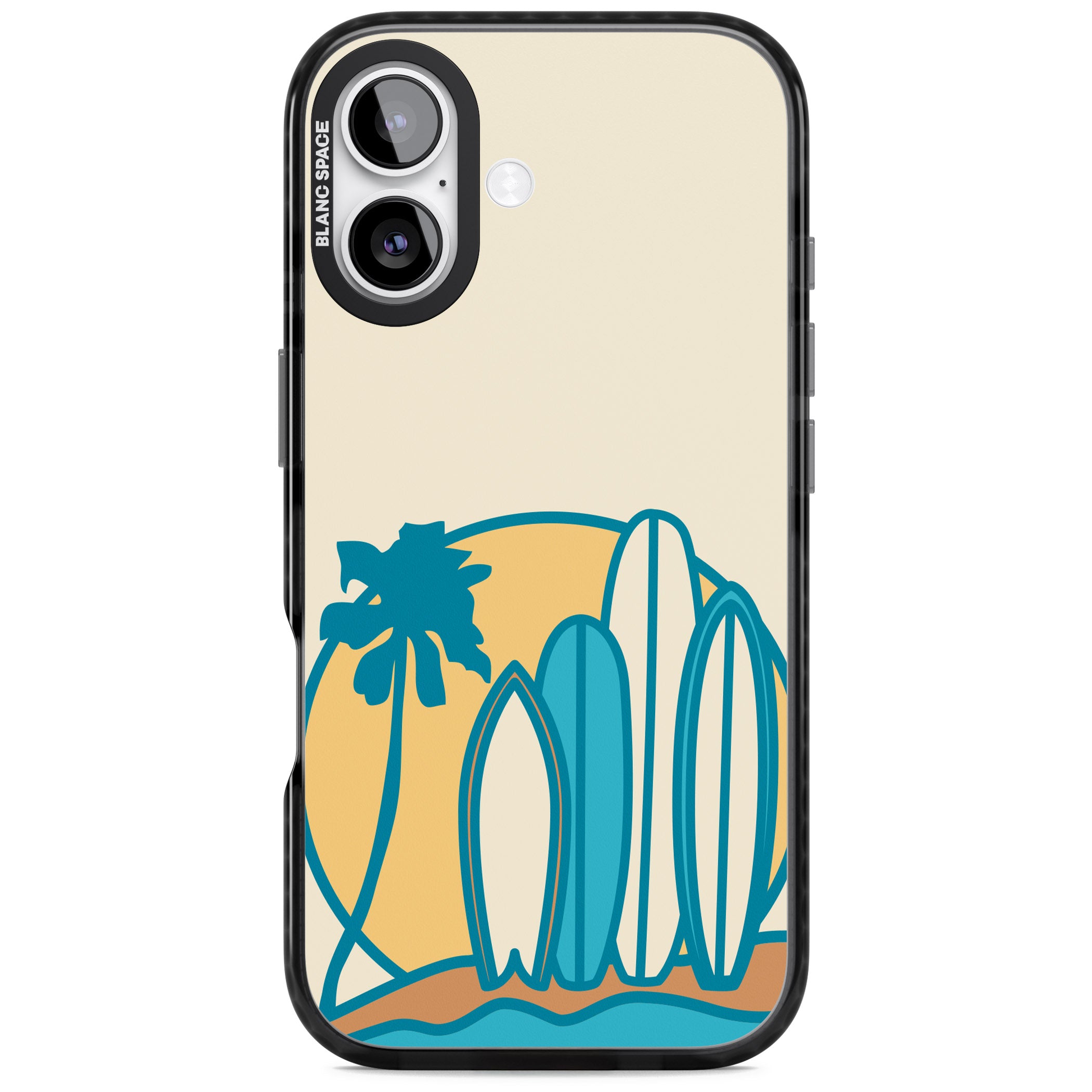 Coastal Surf Vibes iPhone 17 Impact Black Phone Case