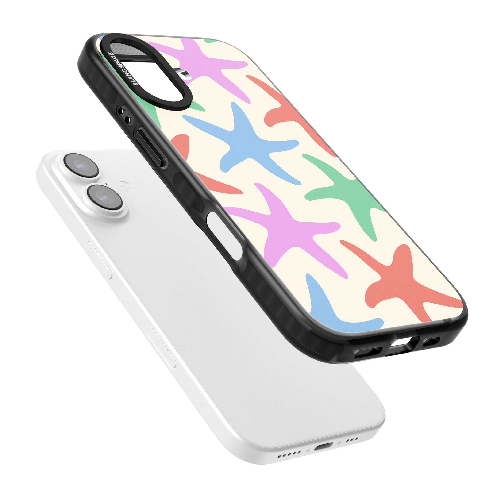 Pastel Starfish iPhone 17 Impact Black Phone Case Colours