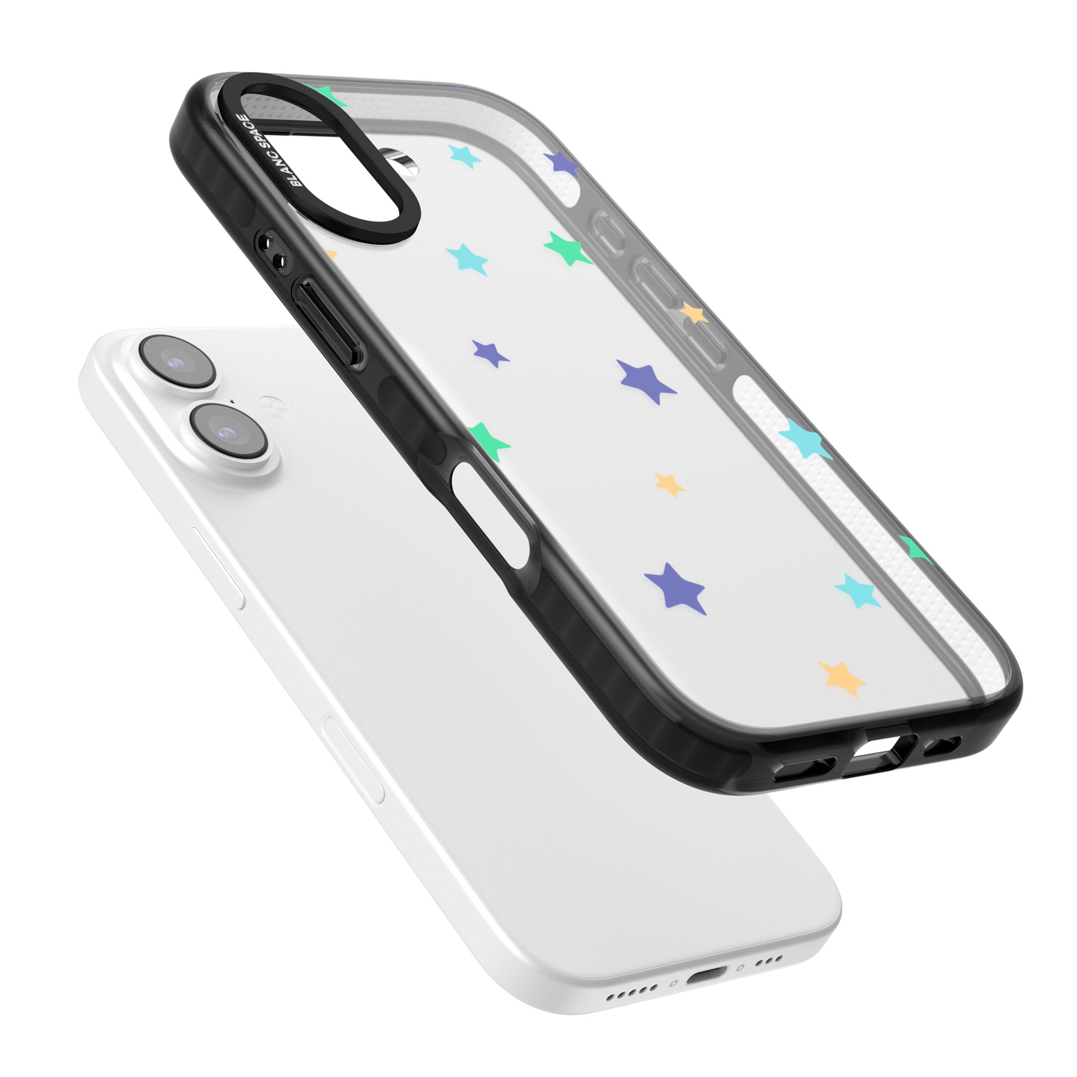 Pastel Star Pattern iPhone 17 Impact Black Phone Case Colours