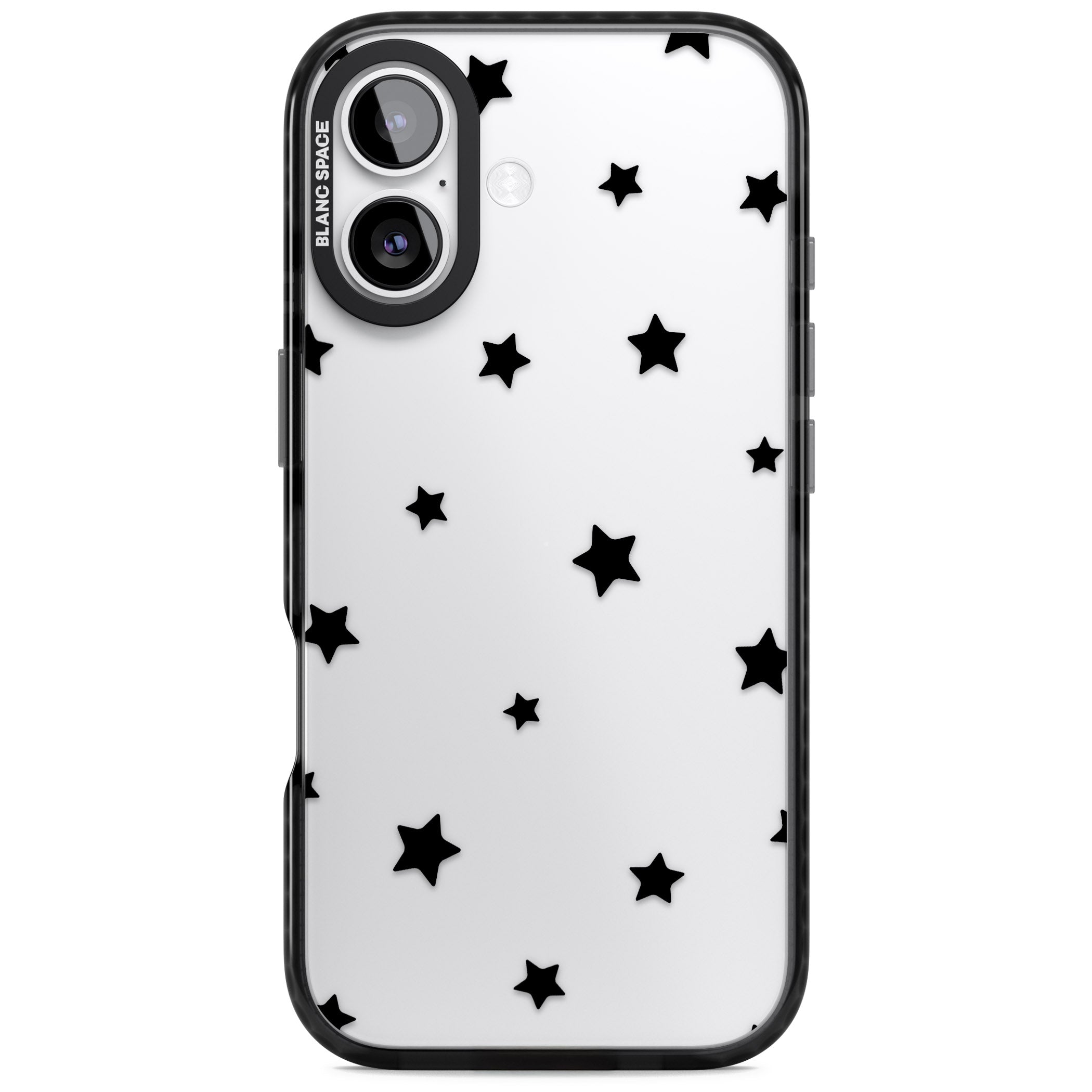 Starry Night Black Stars iPhone 17 Impact Black Phone Case