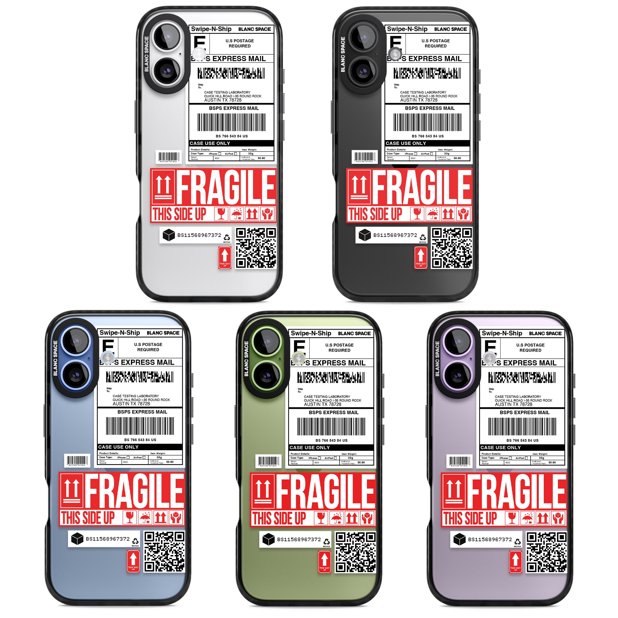 Shipping Label iPhone 17 Impact Black Phone Case APT Impact Protection