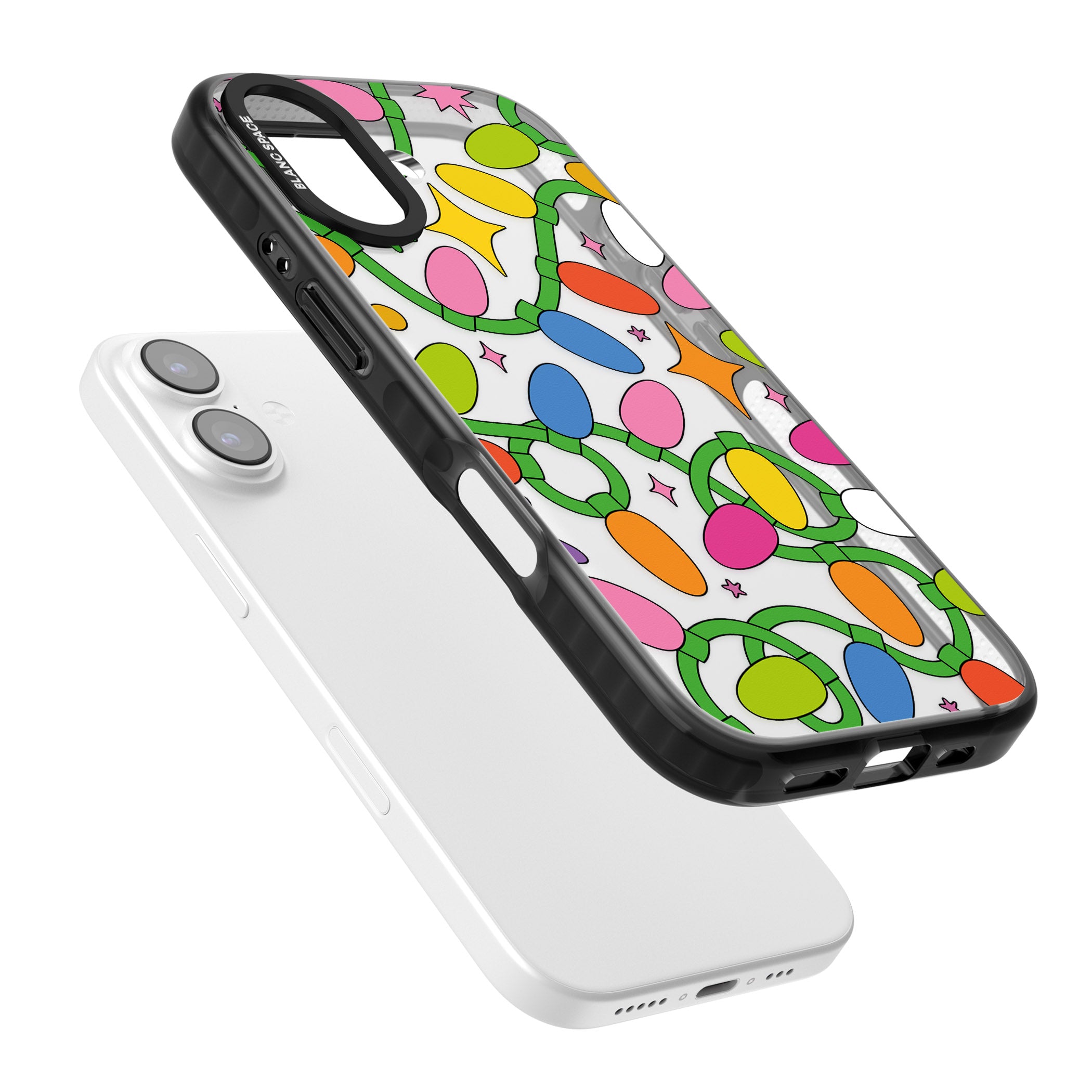 Festive Lights Pattern iPhone 17 Impact Black Phone Case Colours