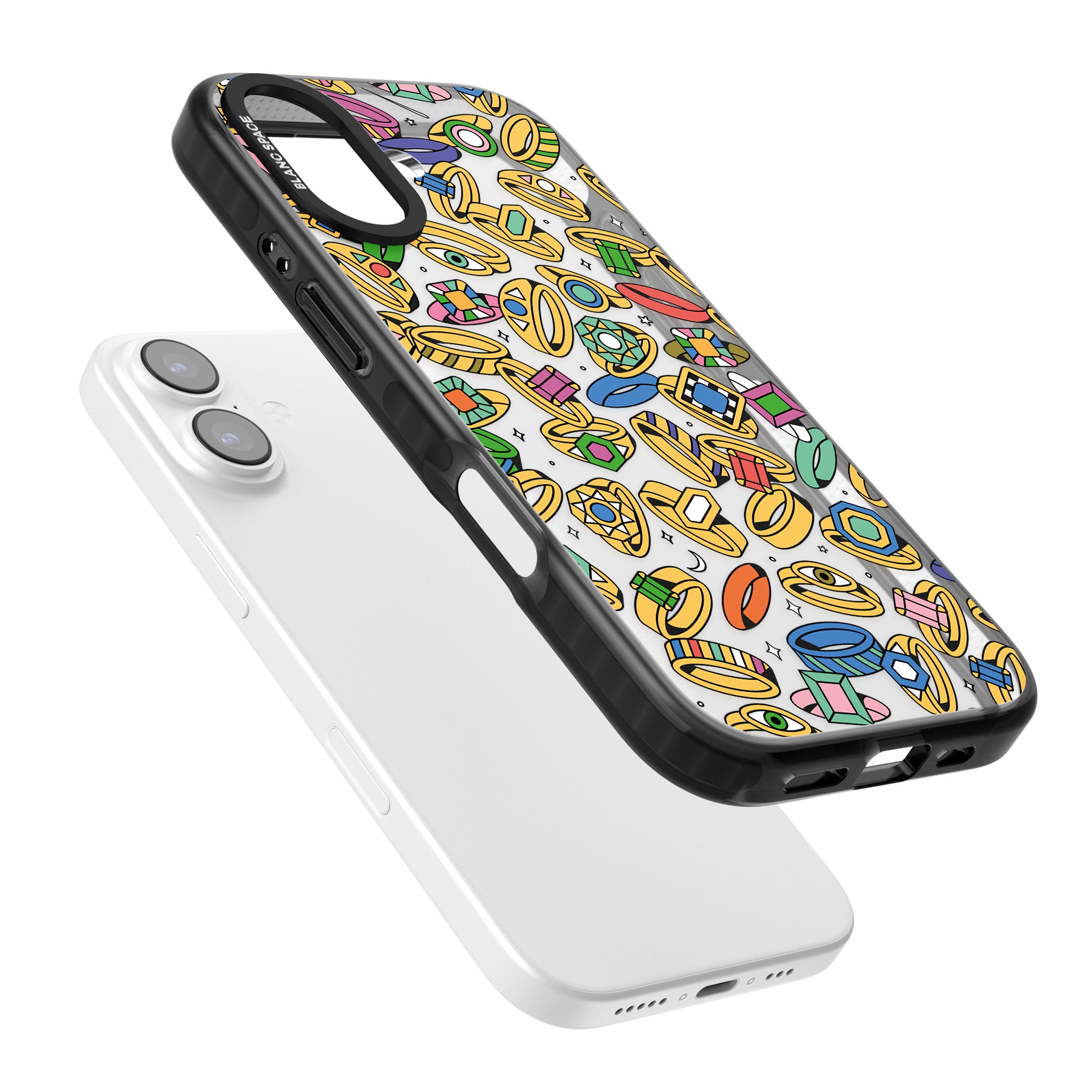 Gemstone Glitz iPhone 17 Impact Black Phone Case Colours