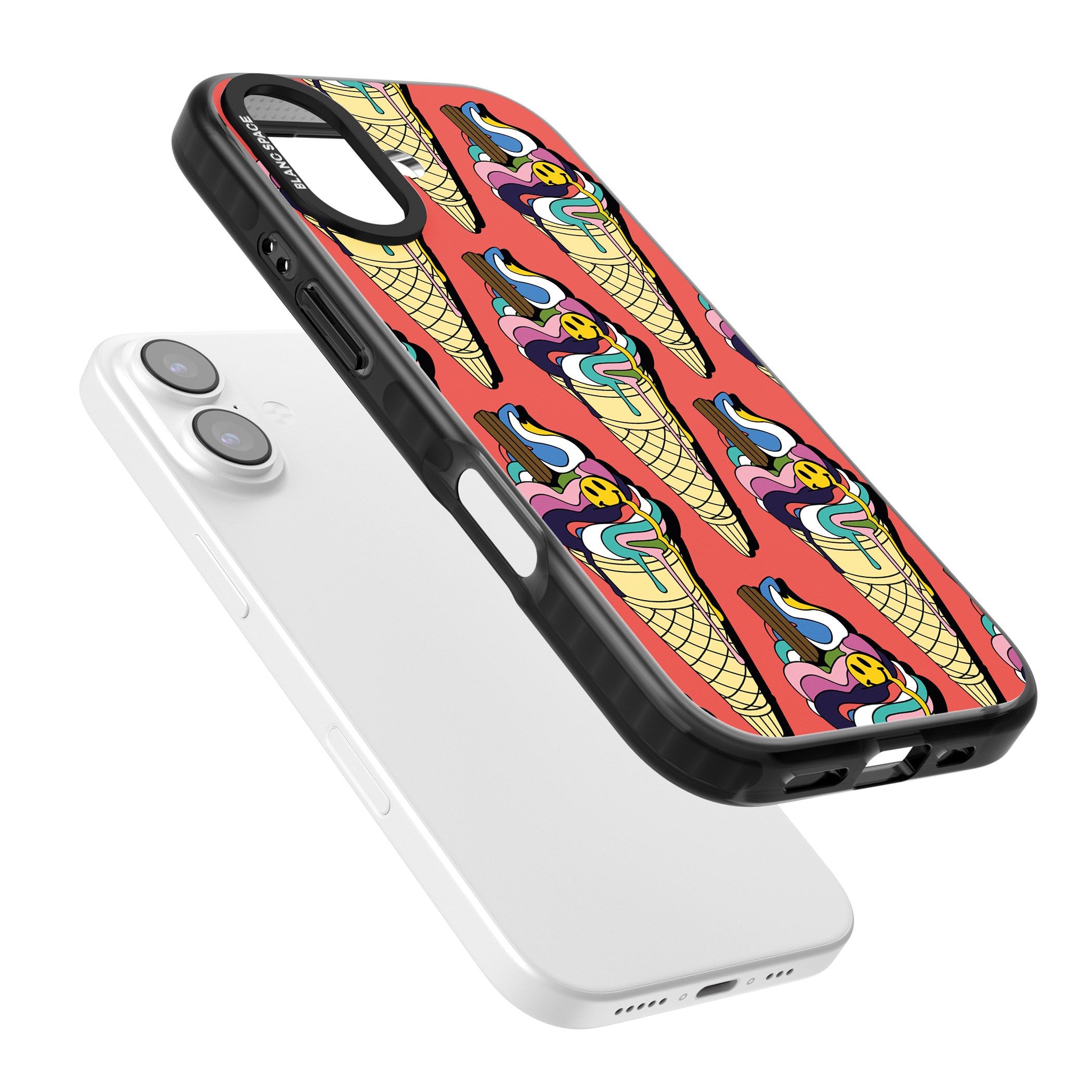 Trip & Drip Ice Cream (Red) iPhone 17 Impact Black Phone Case Colours