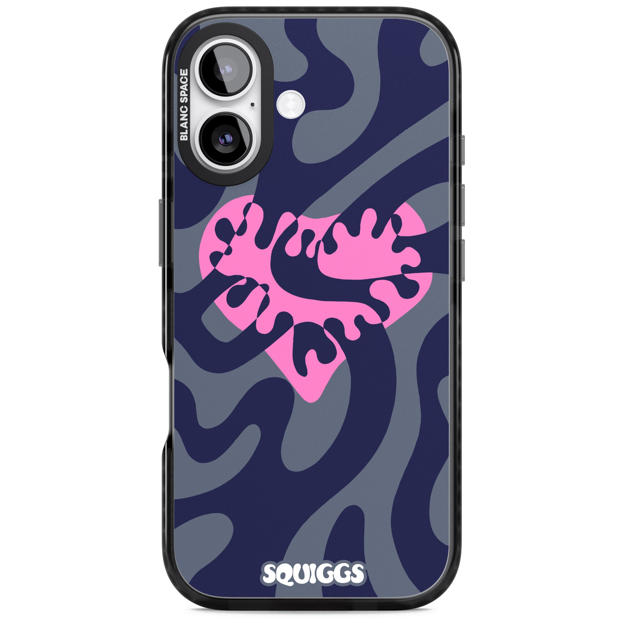 Abstract Heart iPhone 17 Impact Black Phone Case