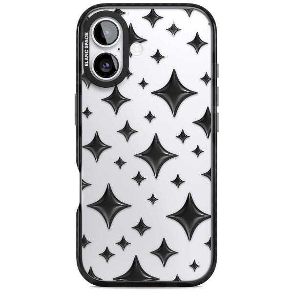 Black Puff Sparkle Pattern