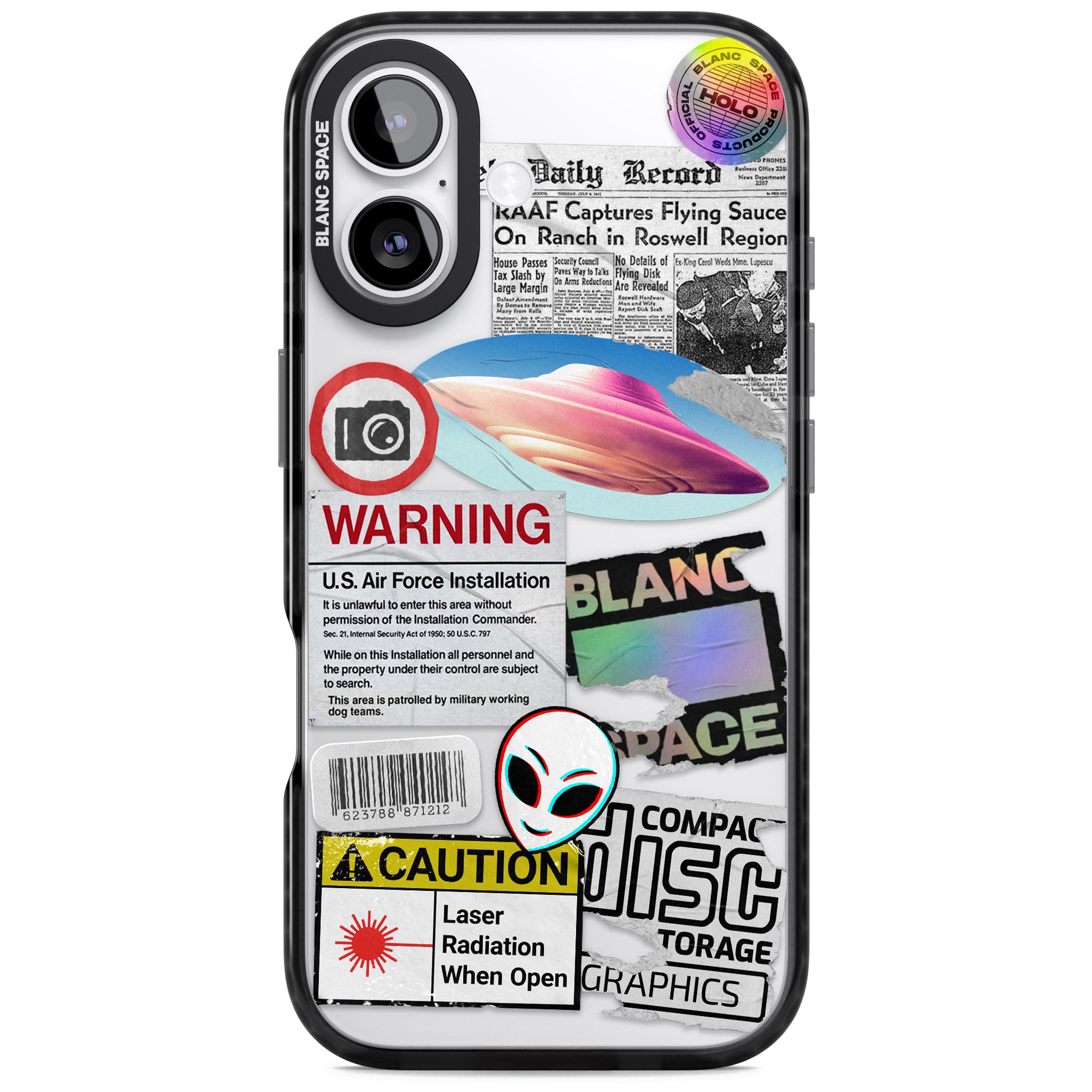 Cosmic Encounters iPhone 17 Impact Black Phone Case
