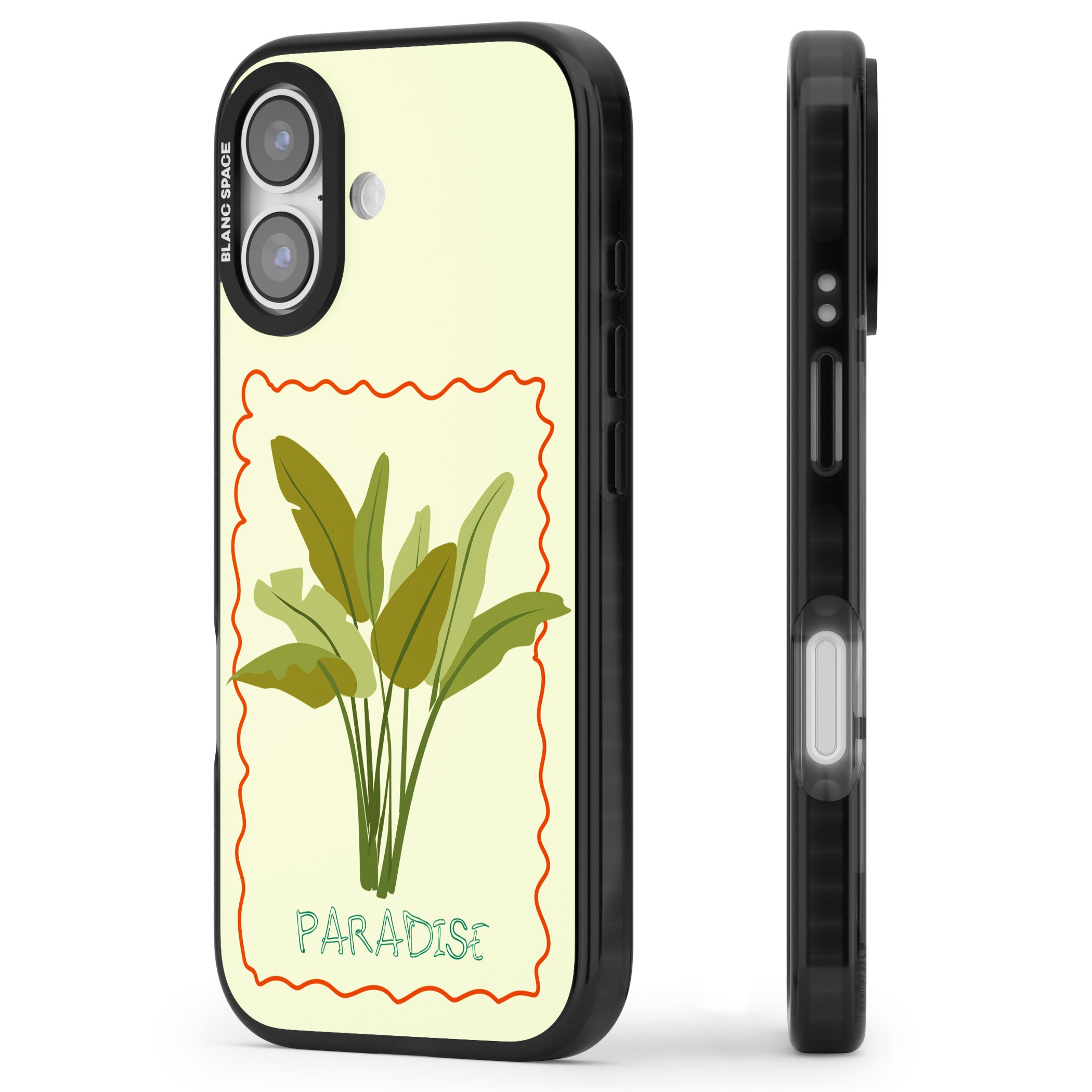 Paradies Plant iPhone 17 Impact Black Phone Case Side Profile