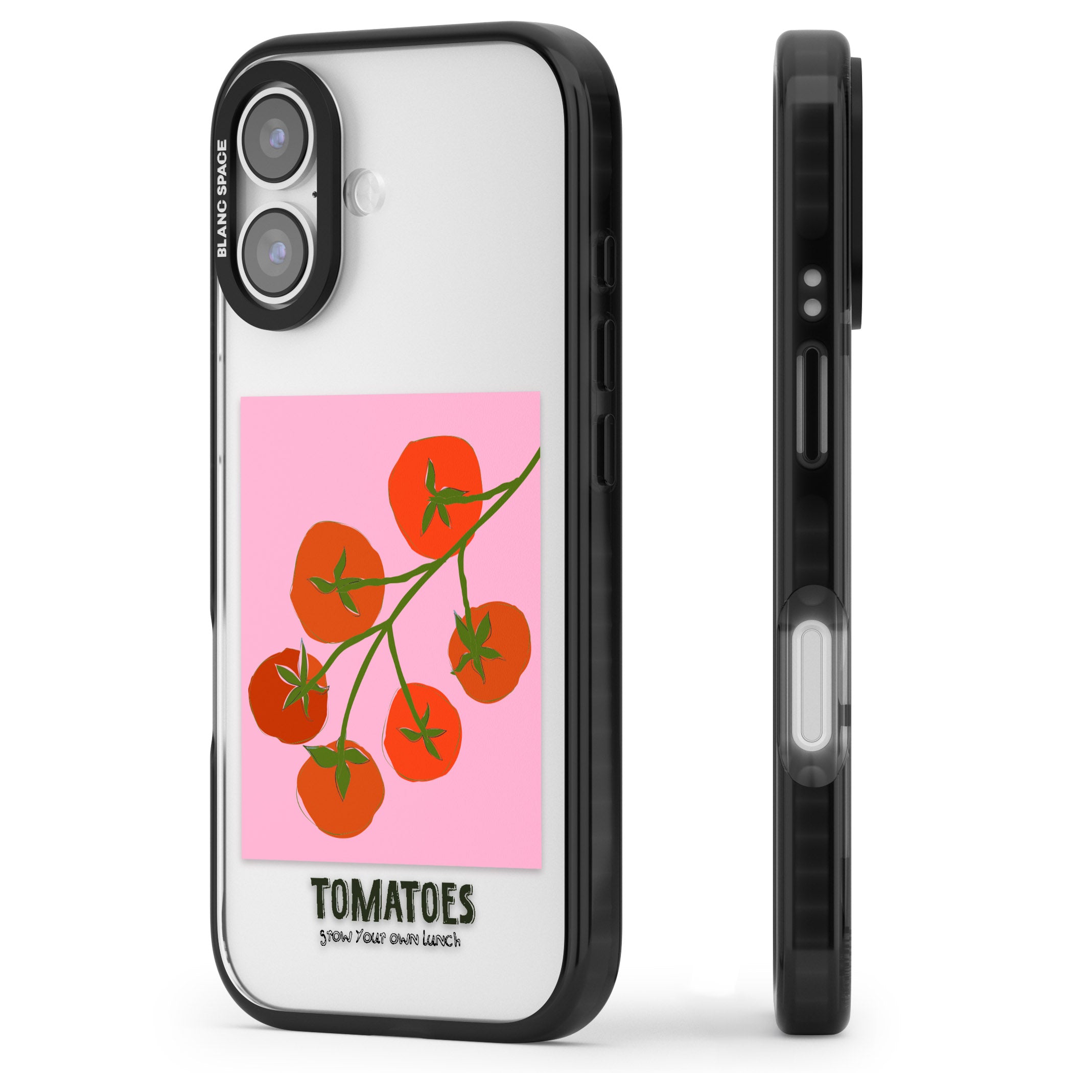 Own Tomatoes iPhone 17 Impact Black Phone Case Side Profile