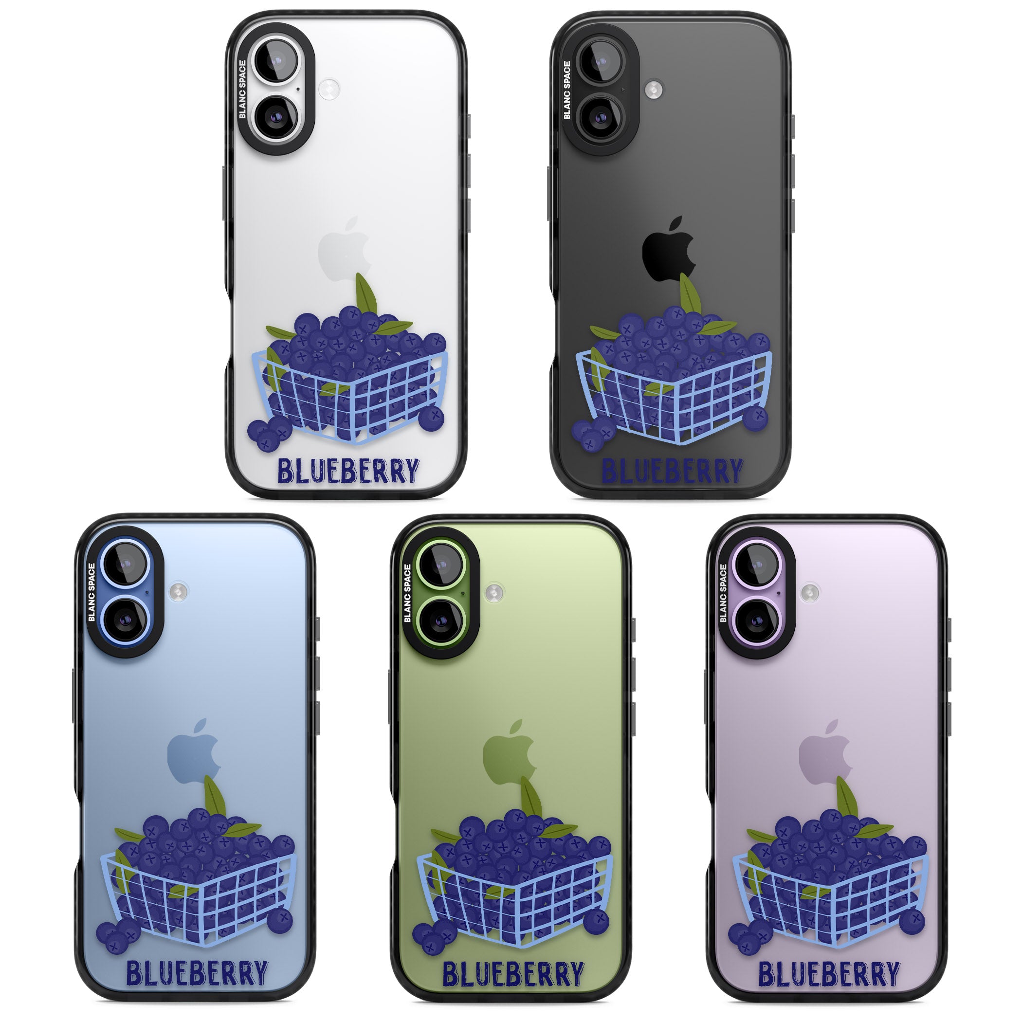 Blueberry Basket iPhone 17 Impact Black Phone Case APT Impact Protection