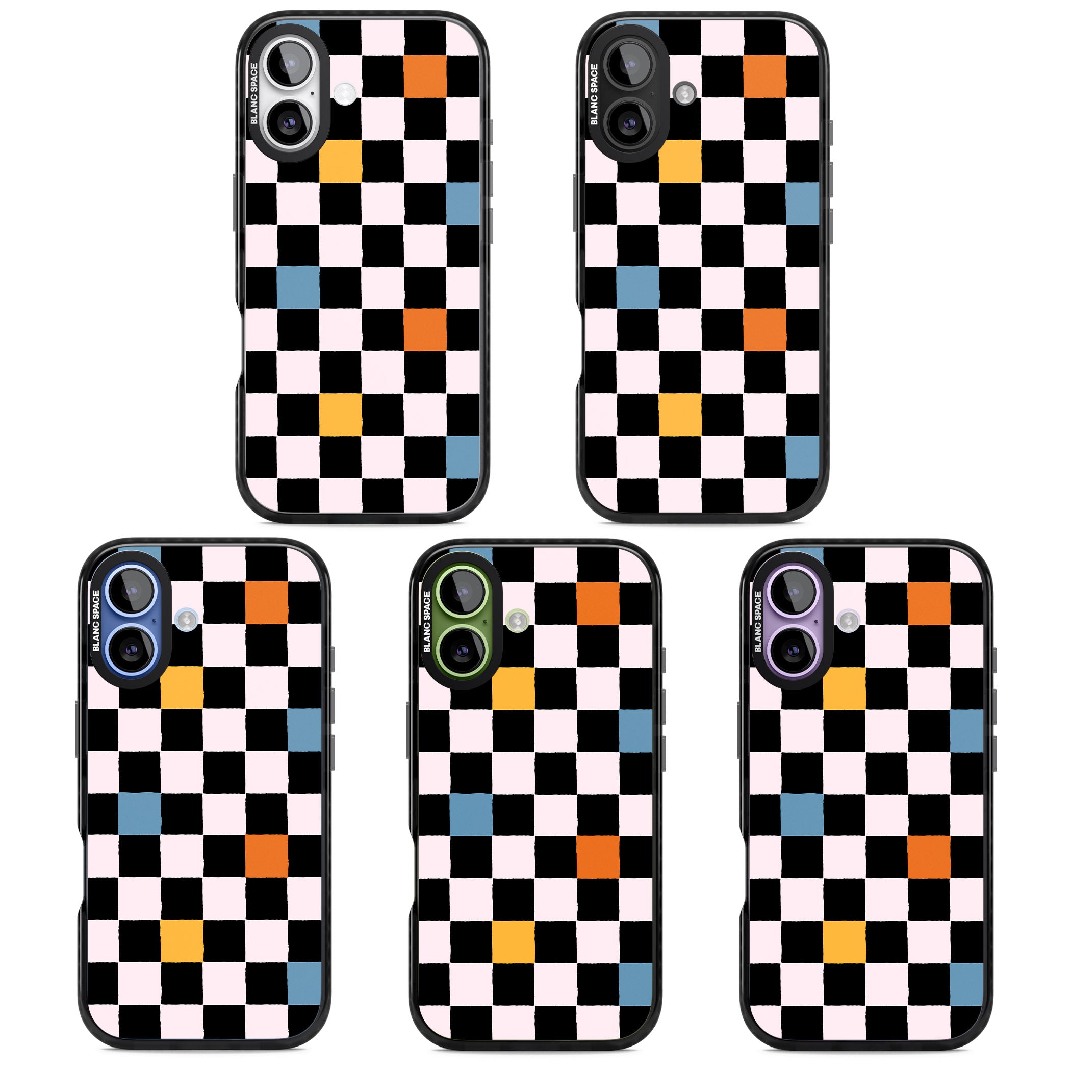 Vibrant Retro Checkered iPhone 17 Impact Black Phone Case APT Impact Protection