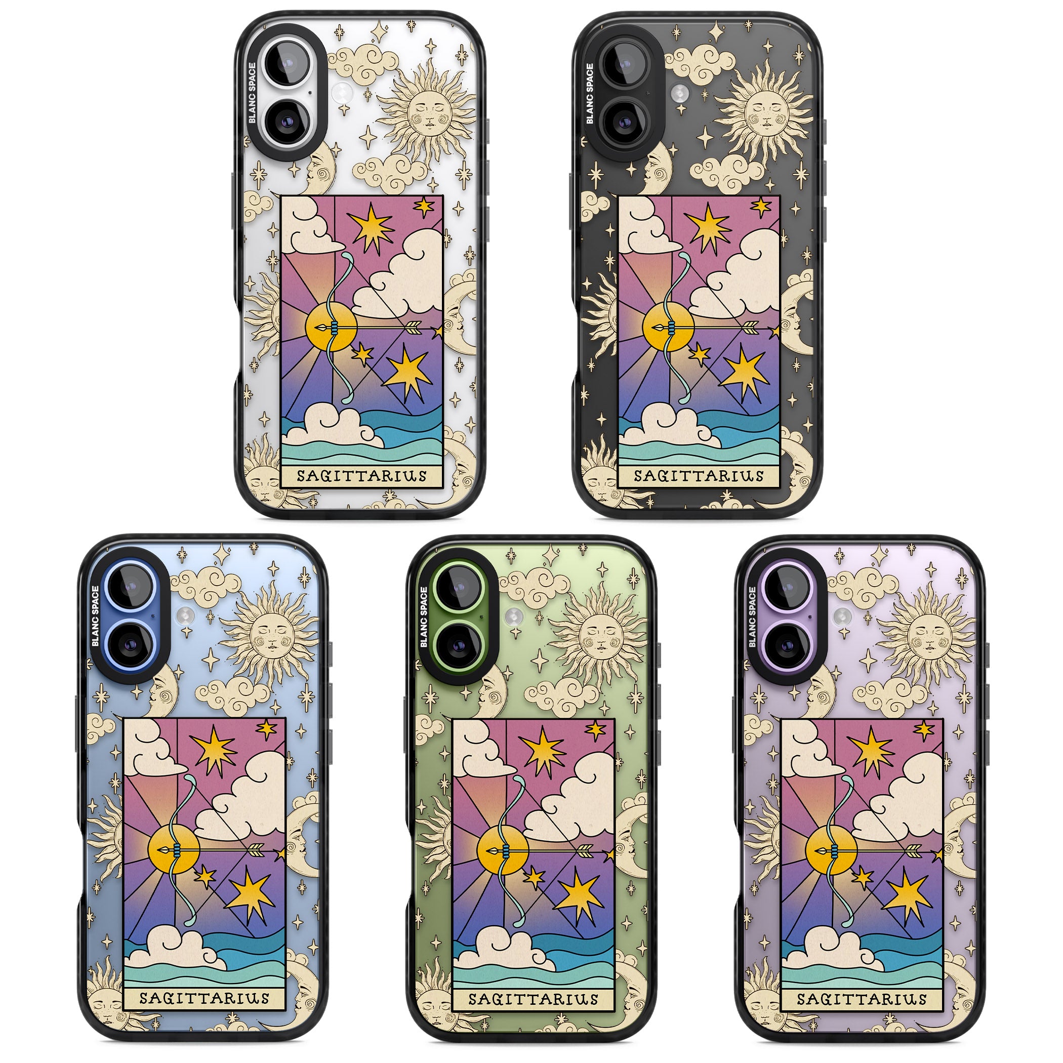 Celestial Zodiac Sagittarius iPhone 17 Impact Black Phone Case APT Impact Protection