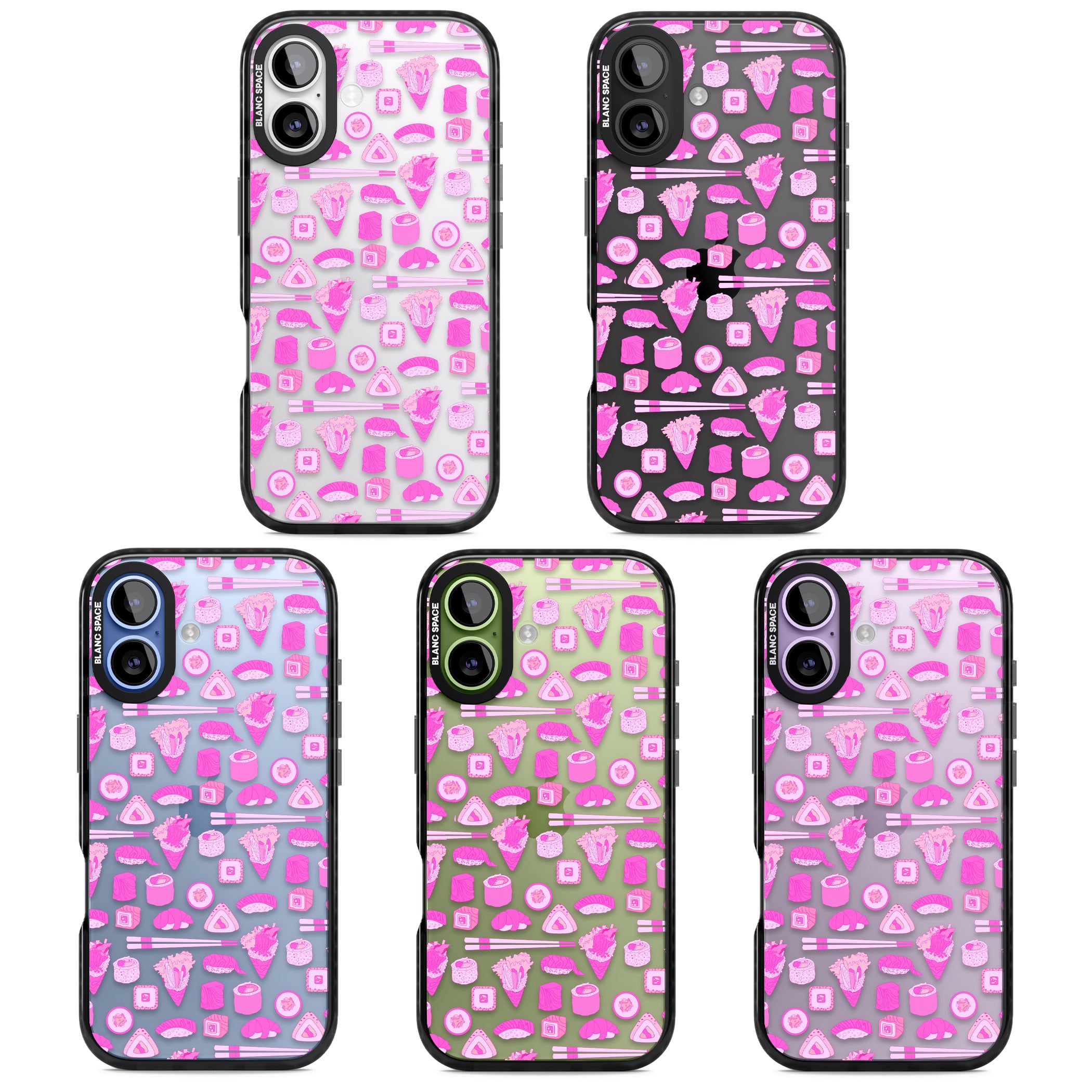 Pink Sushi Pop iPhone 17 Impact Black Phone Case APT Impact Protection