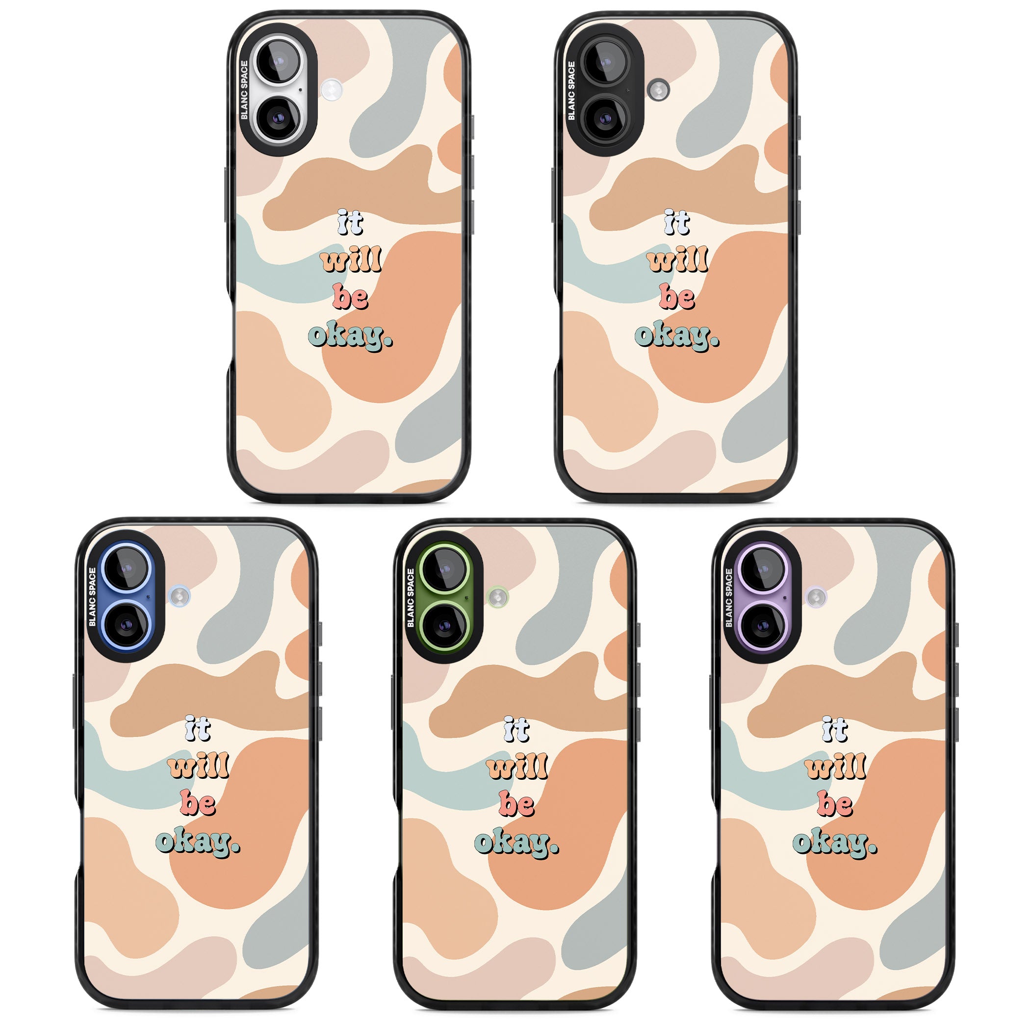 It Will Be Okay iPhone 17 Impact Black Phone Case APT Impact Protection
