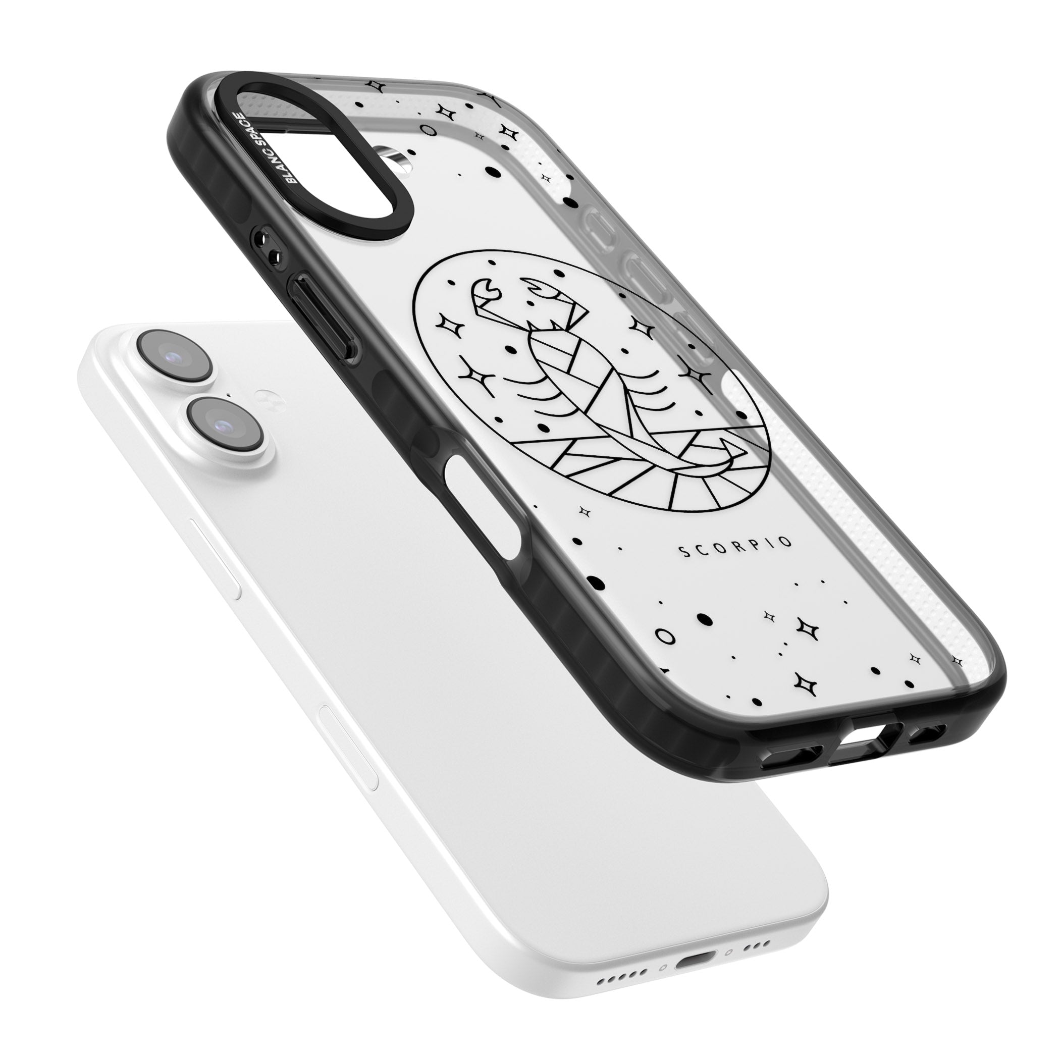 Scorpio Emblem Cosmic Design iPhone 17 Impact Black Phone Case Colours