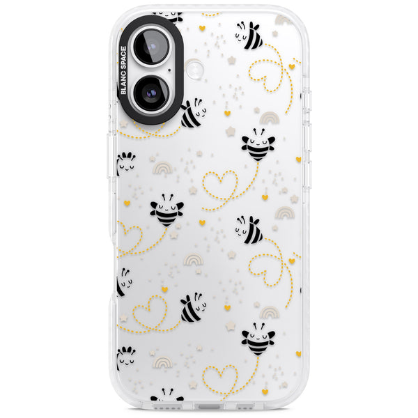 Bee Hearts Pattern