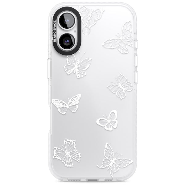 White Butterfly Line Pattern