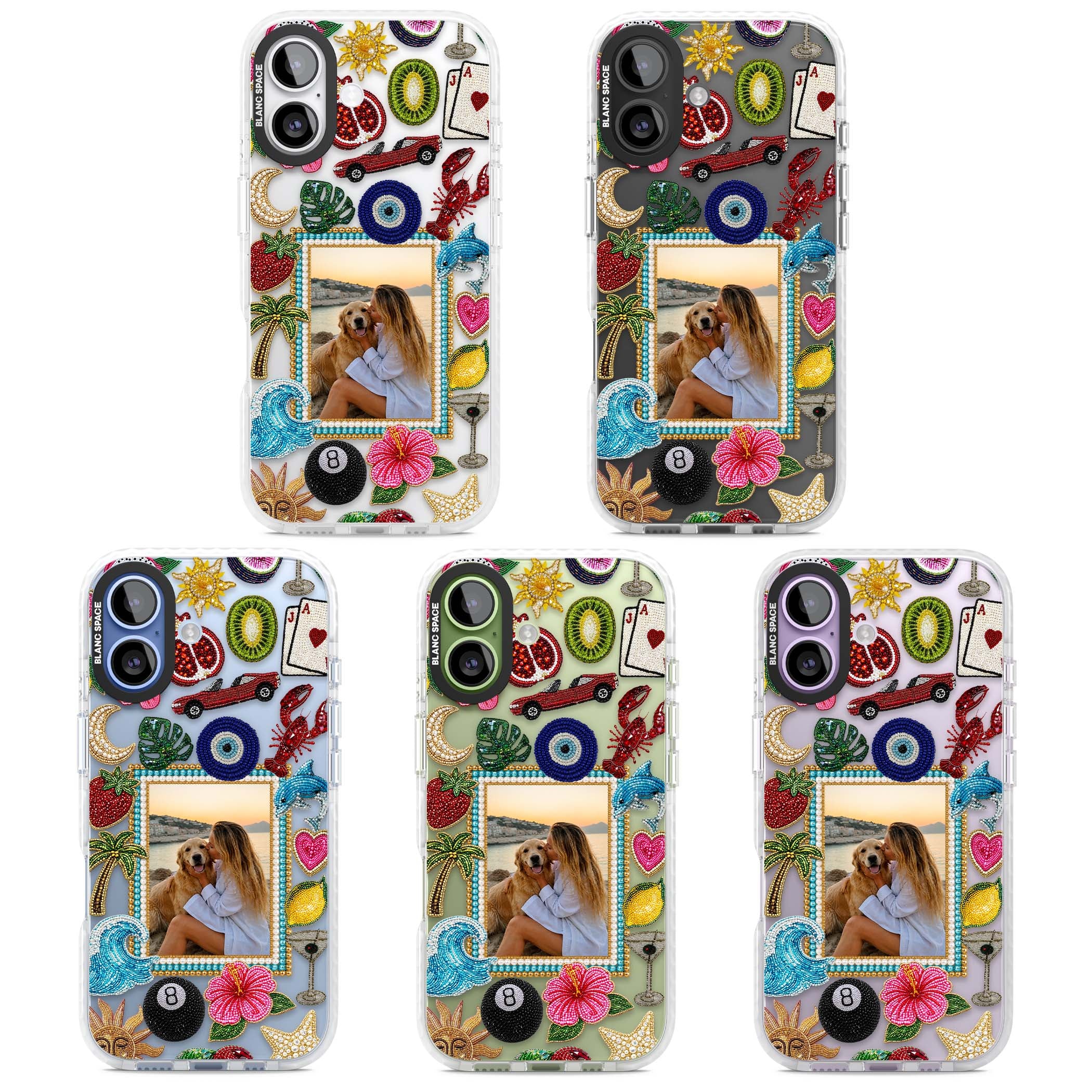 Beaded Photo coastal iPhone case | Black Impact case for iPhone 17