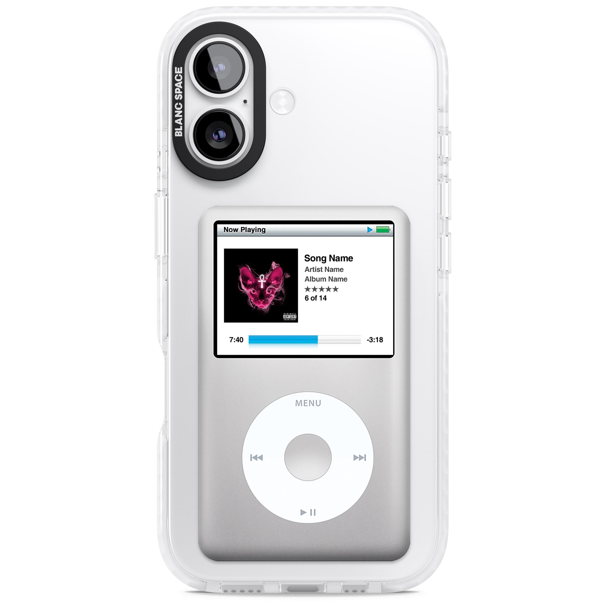 Personalised Classic Ipod iPhone 17 Impact Clear Phone Case