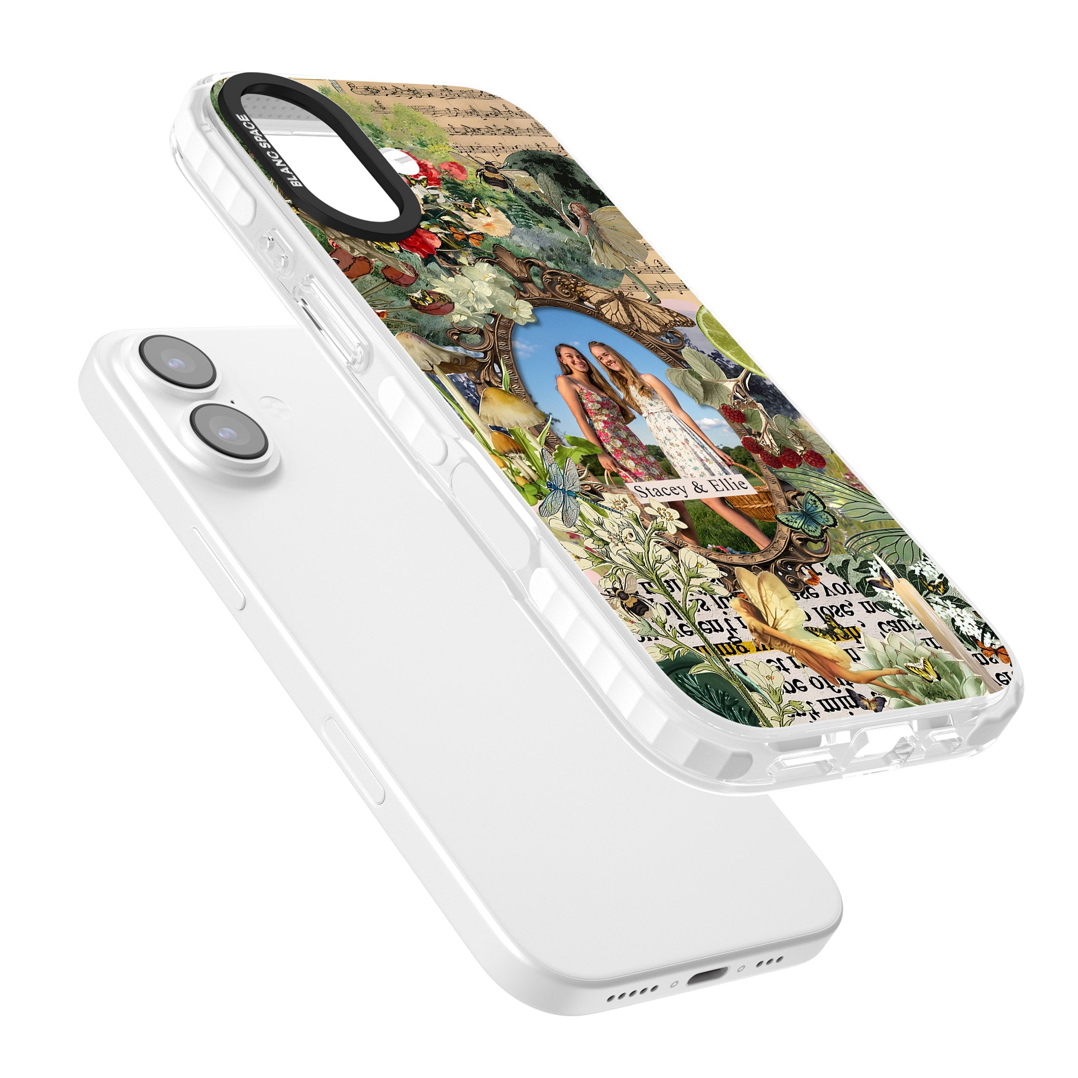 Personalised Cottage Garden Frame iPhone 17 Impact Clear Phone Case Colours