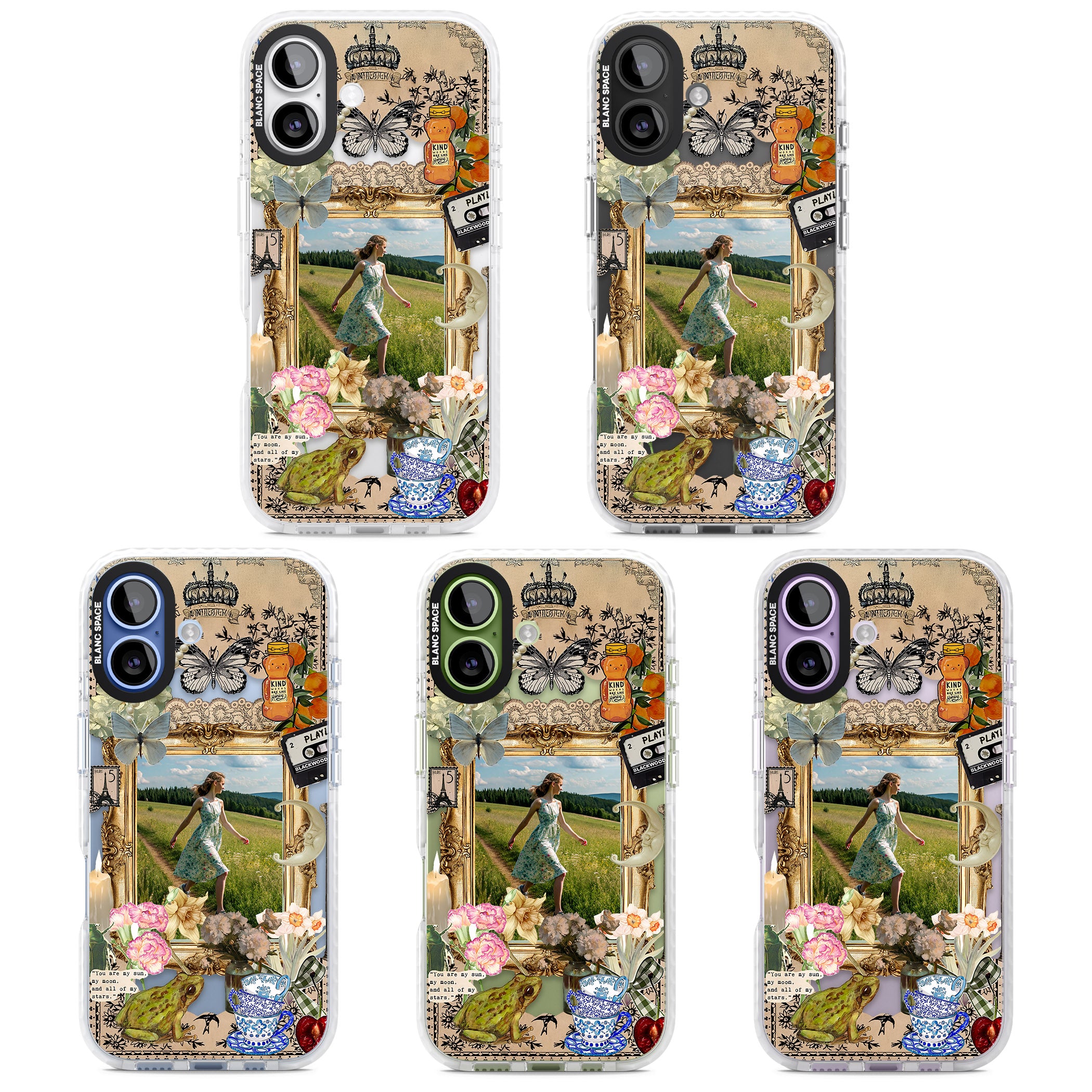 Personalised Country Collage Frame iPhone 17 Impact Clear Phone Case APT Impact Protection