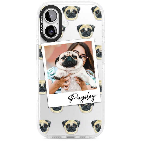 Personalised Pug Instant Camera Photo