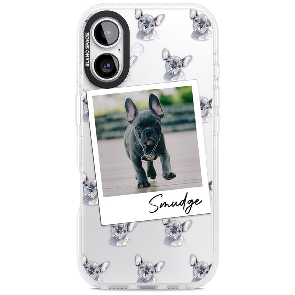 Personalised Grey French Bulldog Instant Camera Photo