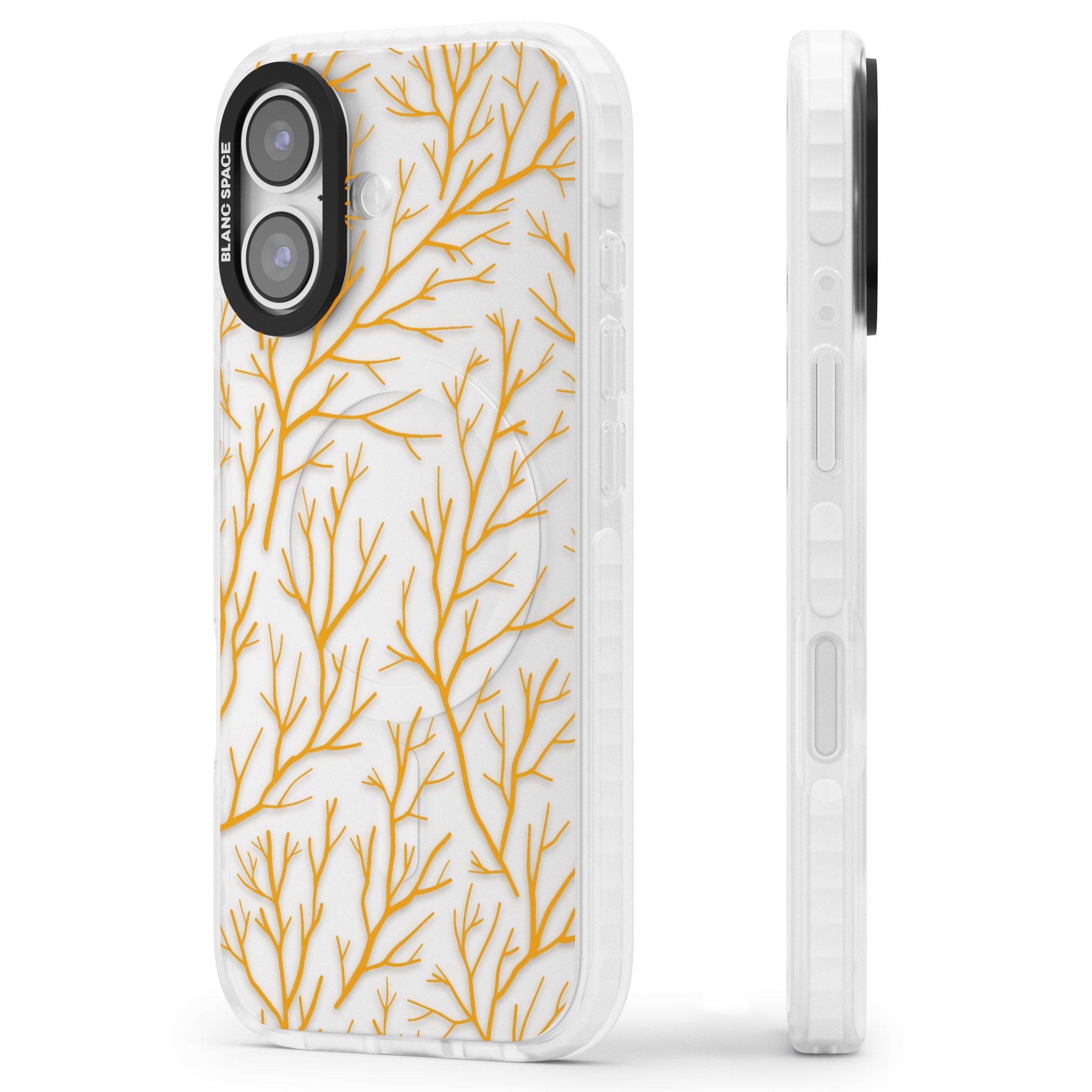 Personalised Bramble Branches iPhone 17 Impact Clear Phone Case Side Profile
