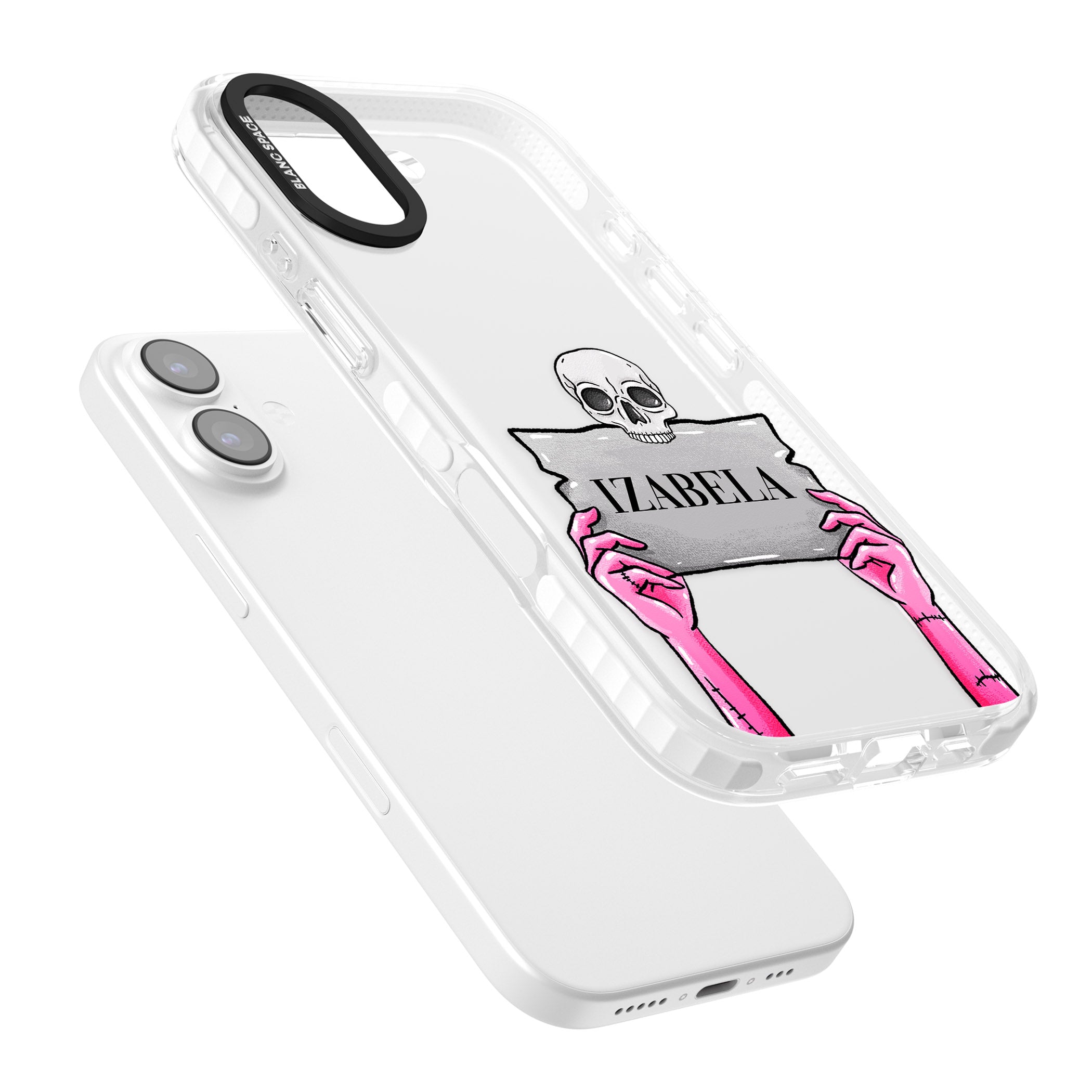Personalised Grave Plaque iPhone 17 Impact Clear Phone Case Colours