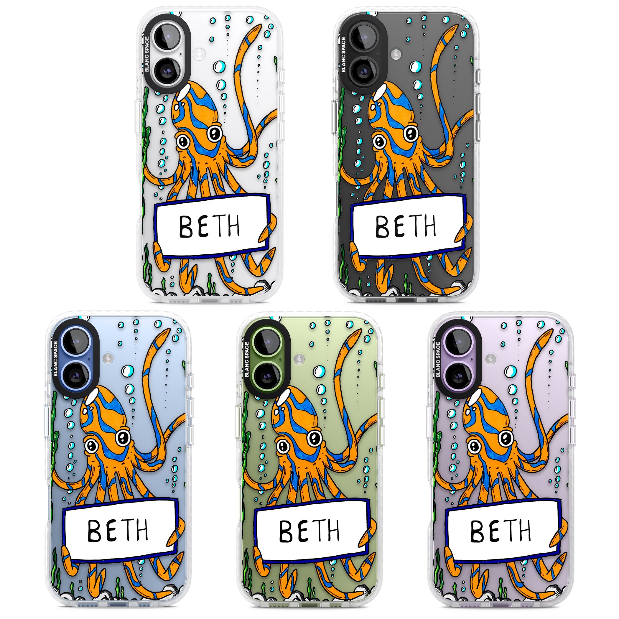 Personalised Octo iPhone 17 Impact Clear Phone Case APT Impact Protection