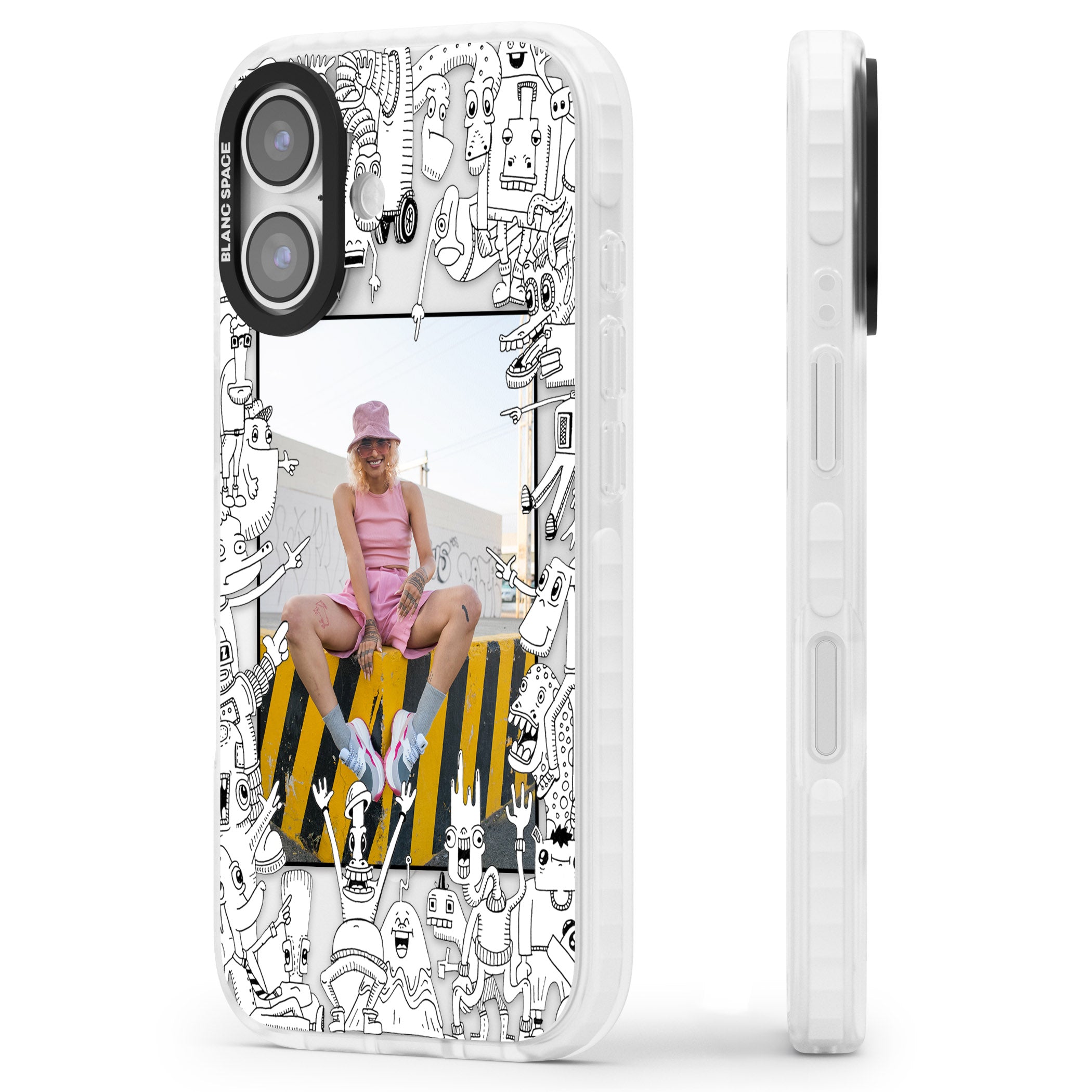 Personalised Look At This Photo Case iPhone 17 Impact Clear Phone Case Side Profile