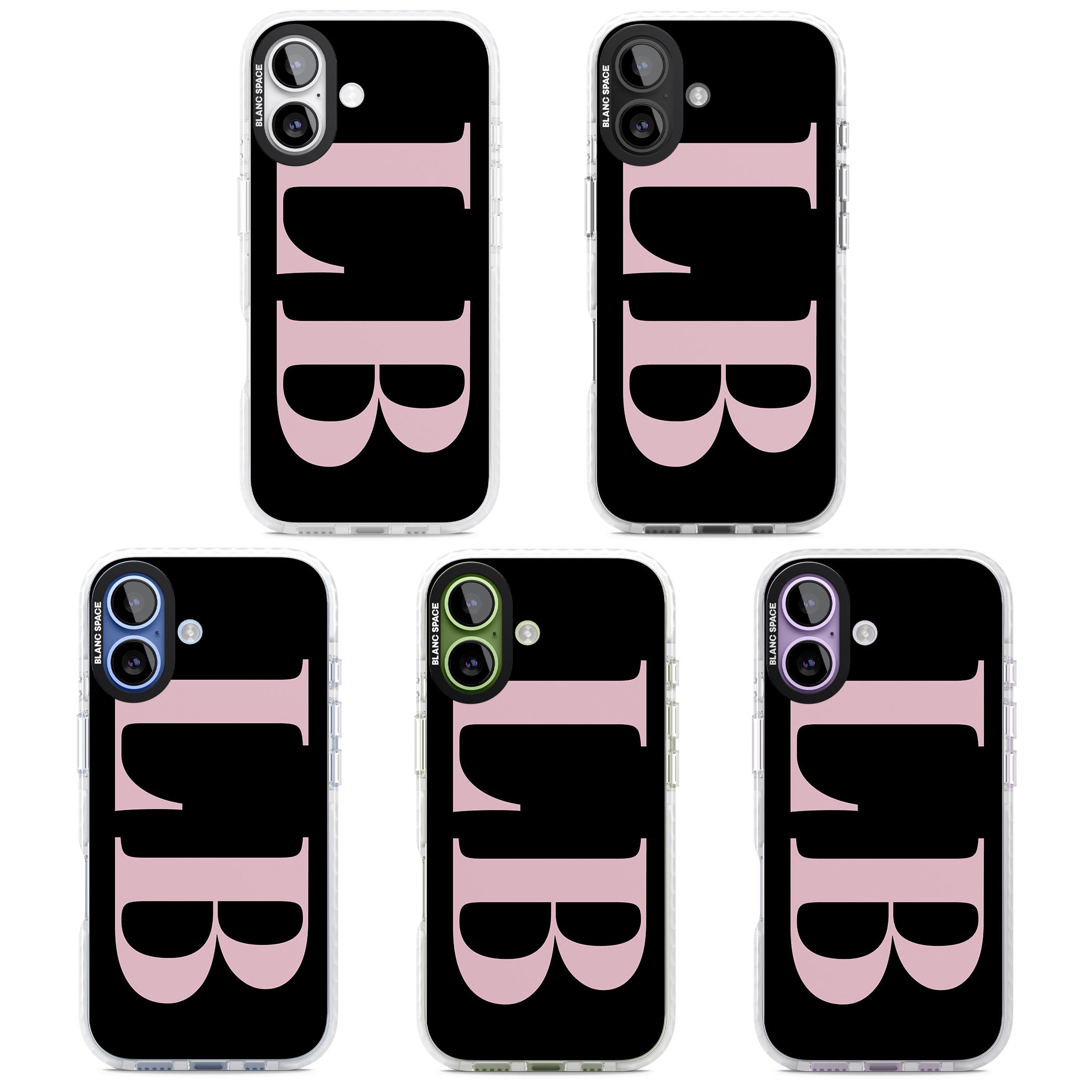 Personalised Pink & Black Green Letters iPhone 17 Impact Clear Phone Case APT Impact Protection