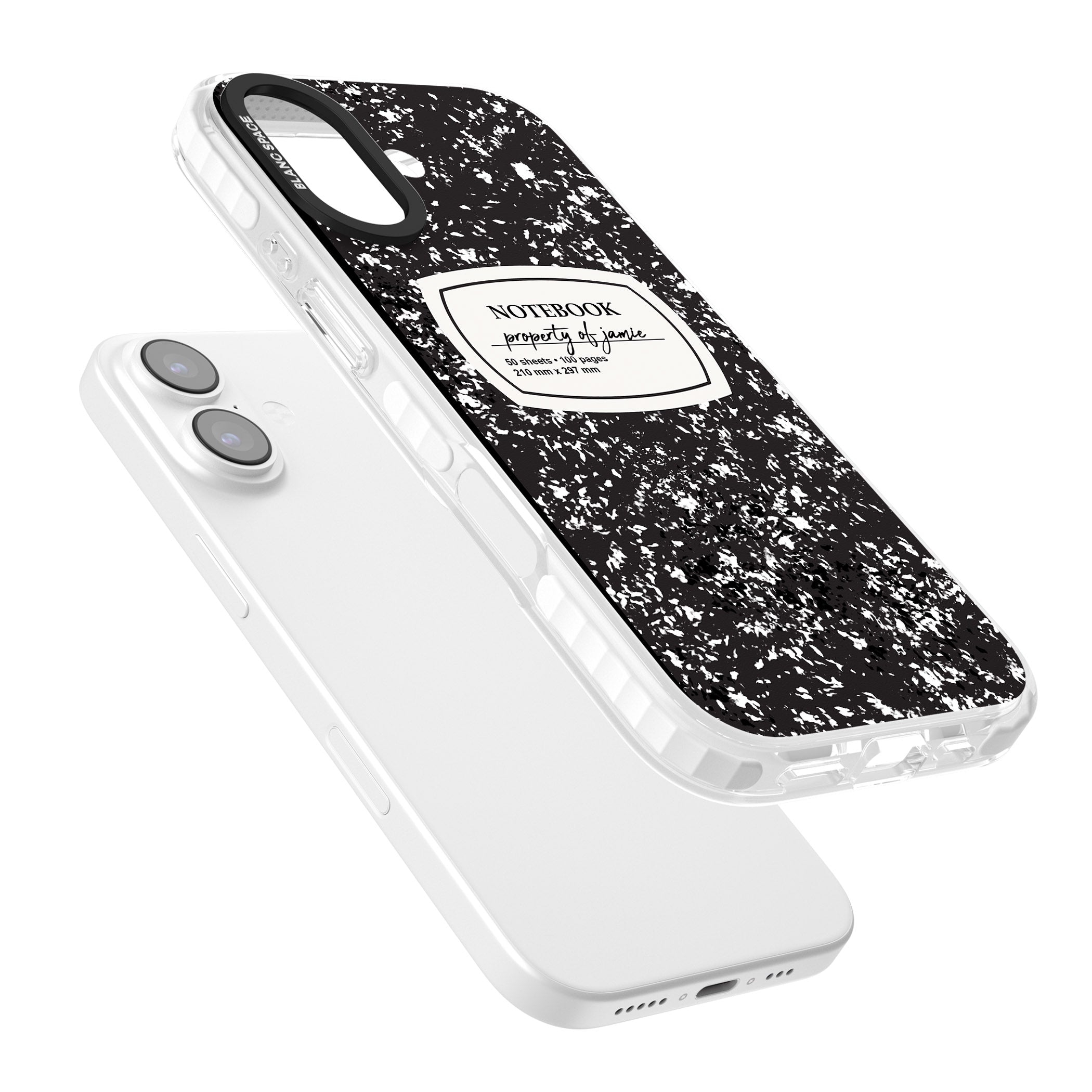 Personalised Classic Composition iPhone 17 Impact Clear Phone Case Colours