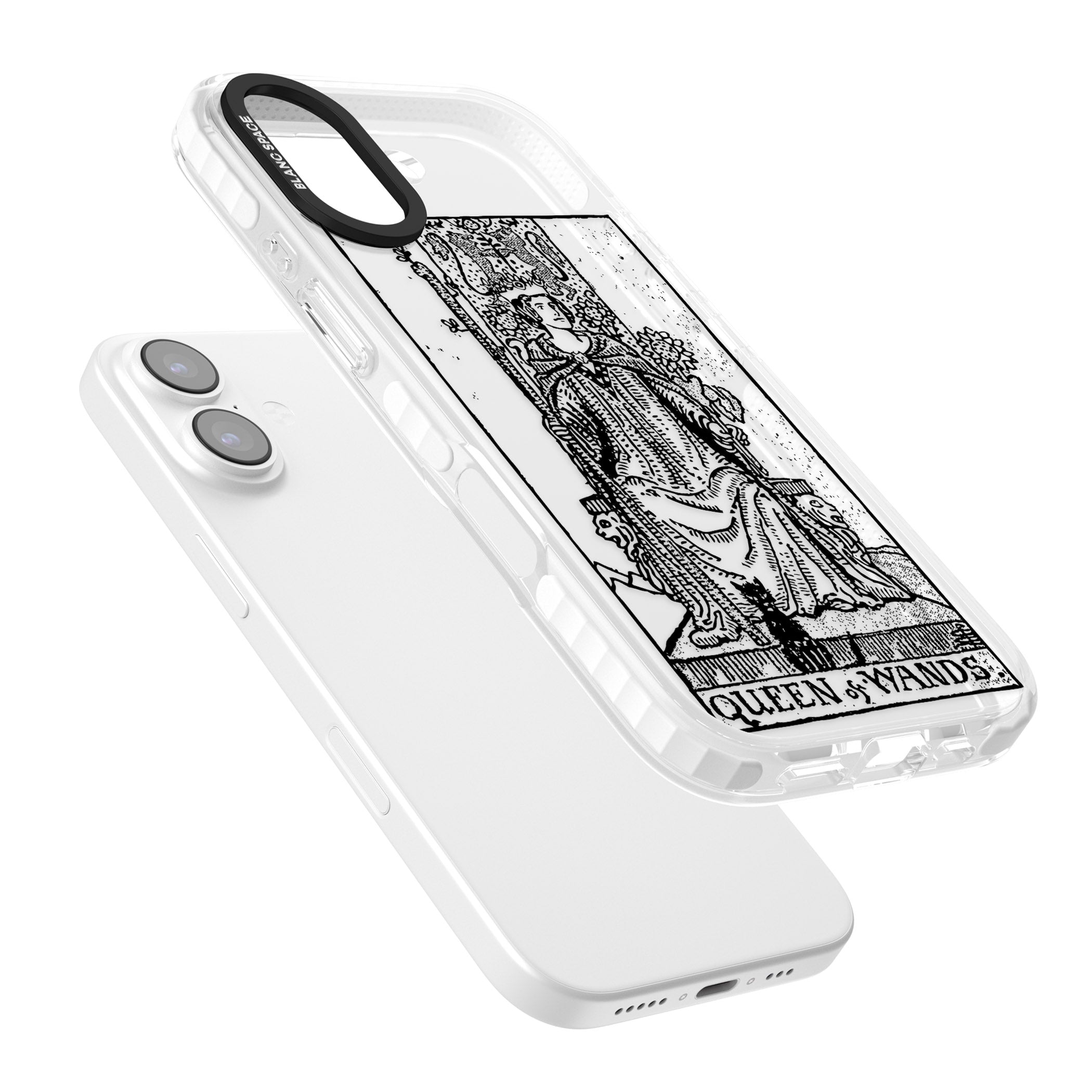 Personalised Queen Of Wands Tarot Card (Clear) iPhone 17 Impact Clear Phone Case Colours