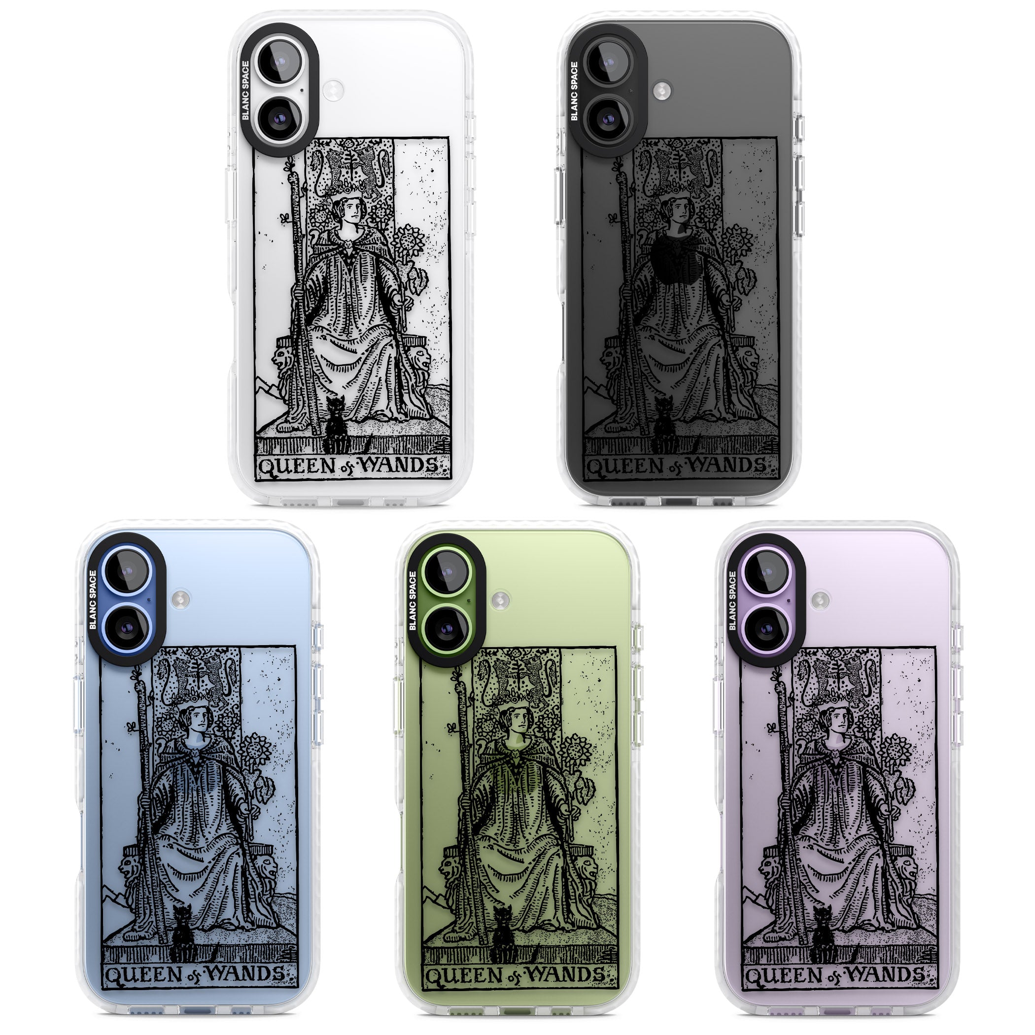 Personalised Queen Of Wands Tarot Card (Clear) iPhone 17 Impact Clear Phone Case APT Impact Protection