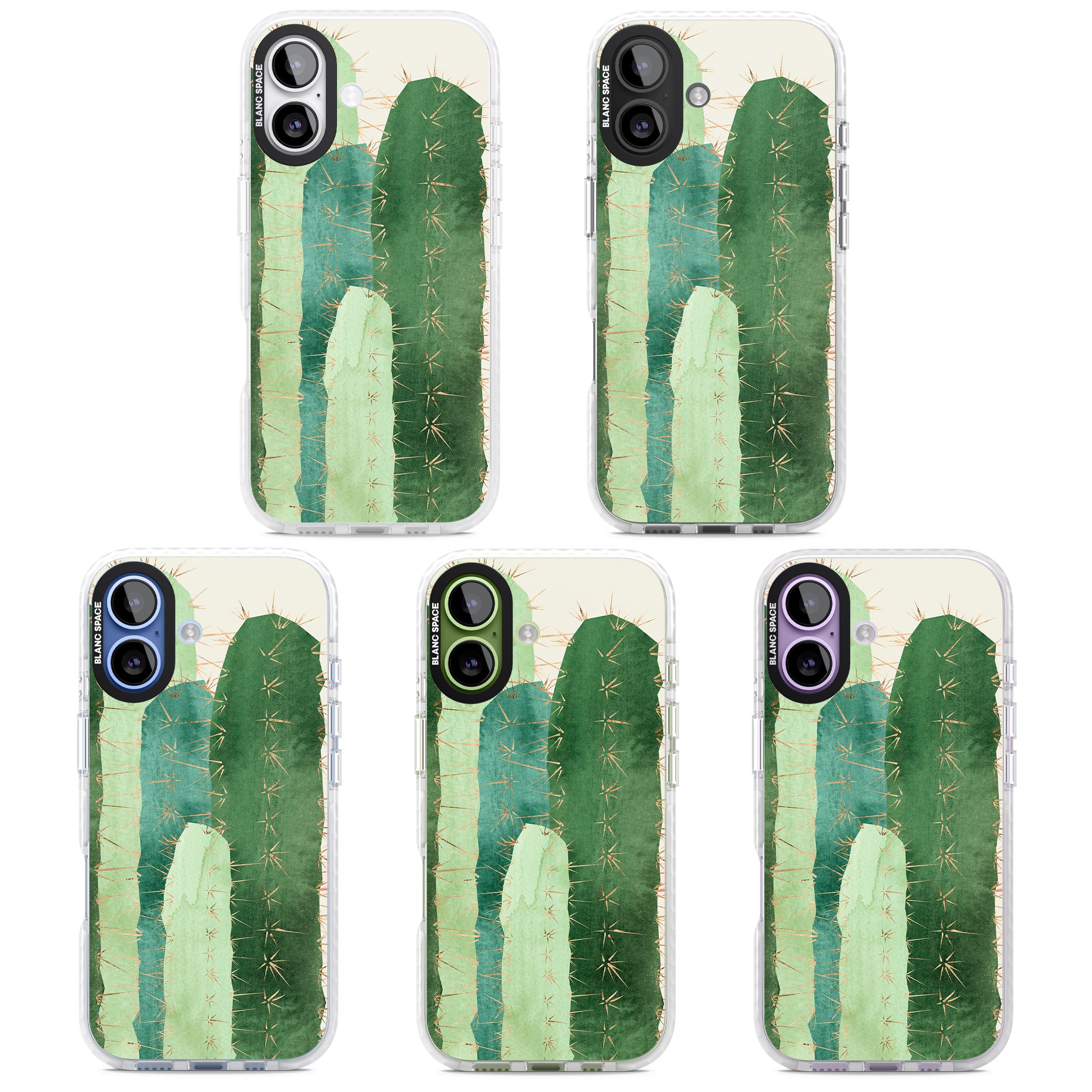 Large Cacti iPhone 17 Impact Clear Phone Case APT Impact Protection