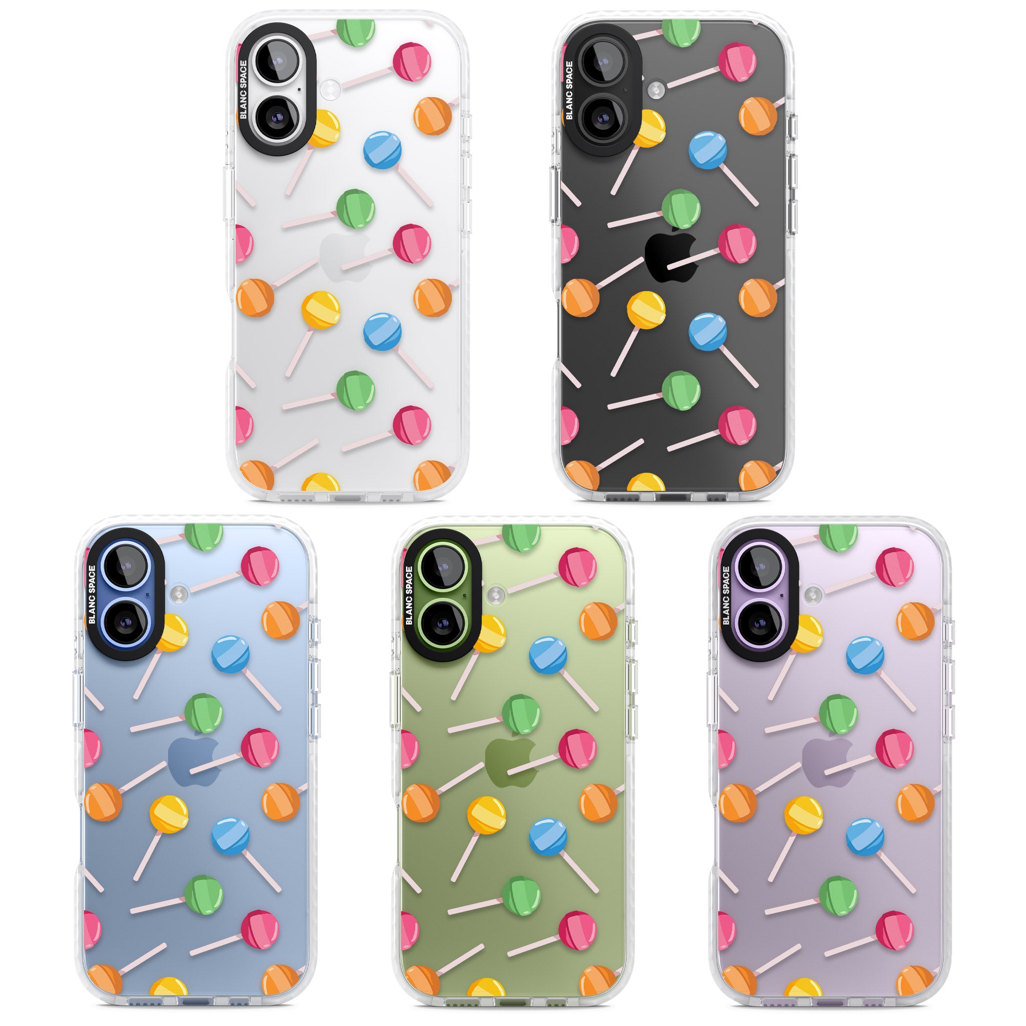 Lollipop Pattern iPhone 17 Impact Clear Phone Case APT Impact Protection