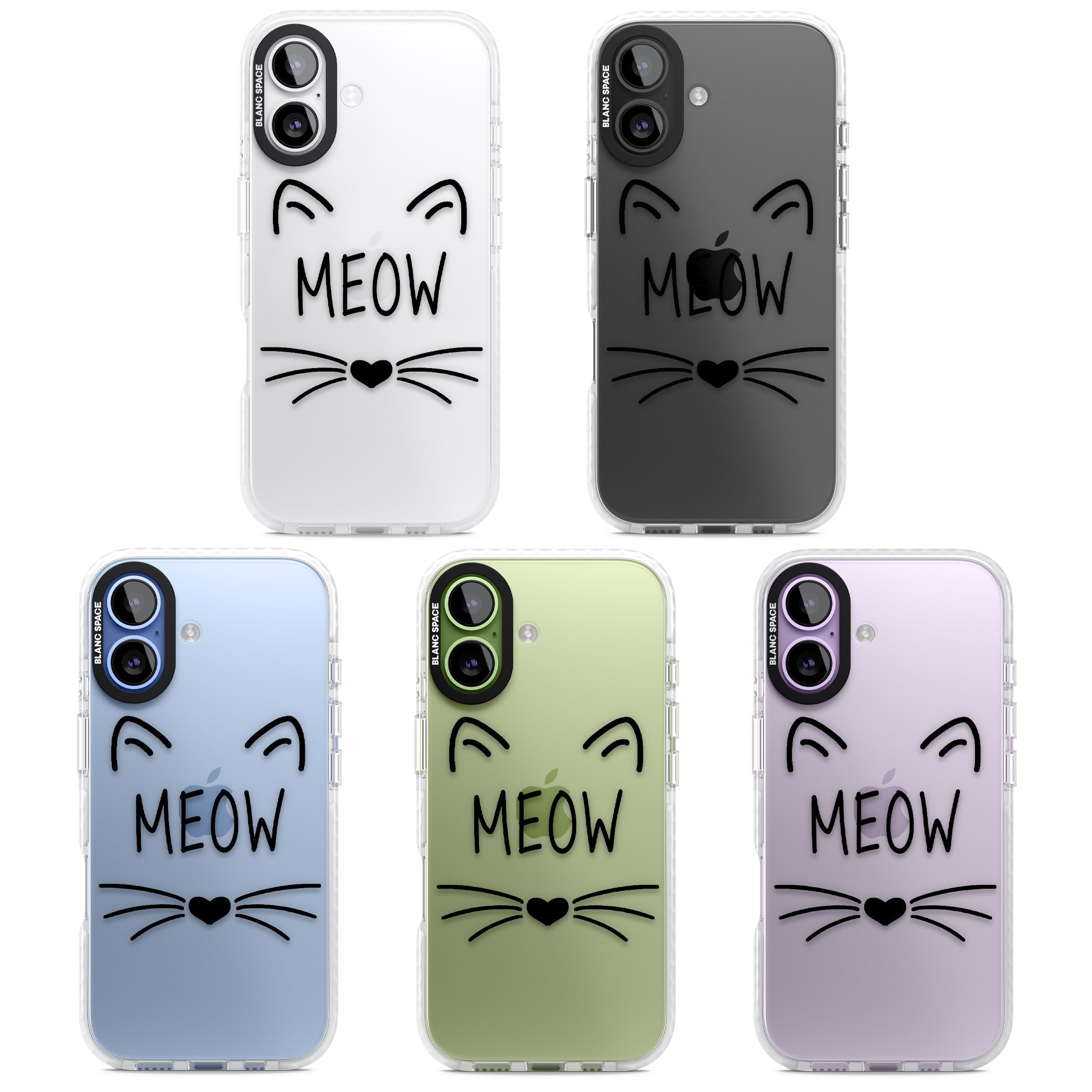 Cat Whiskers iPhone 17 Impact Clear Phone Case APT Impact Protection