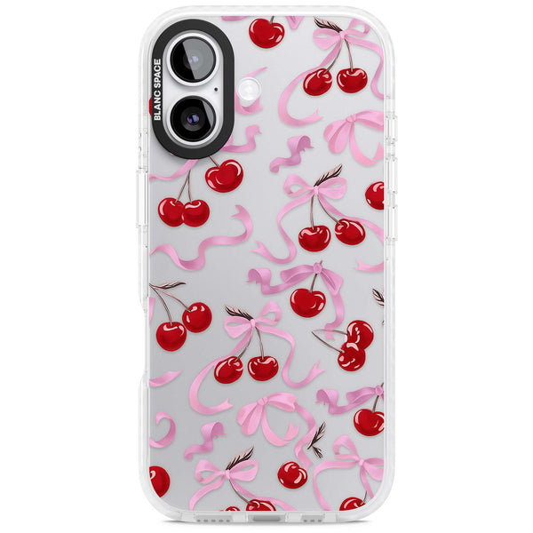 Pink Bow & Cherries
