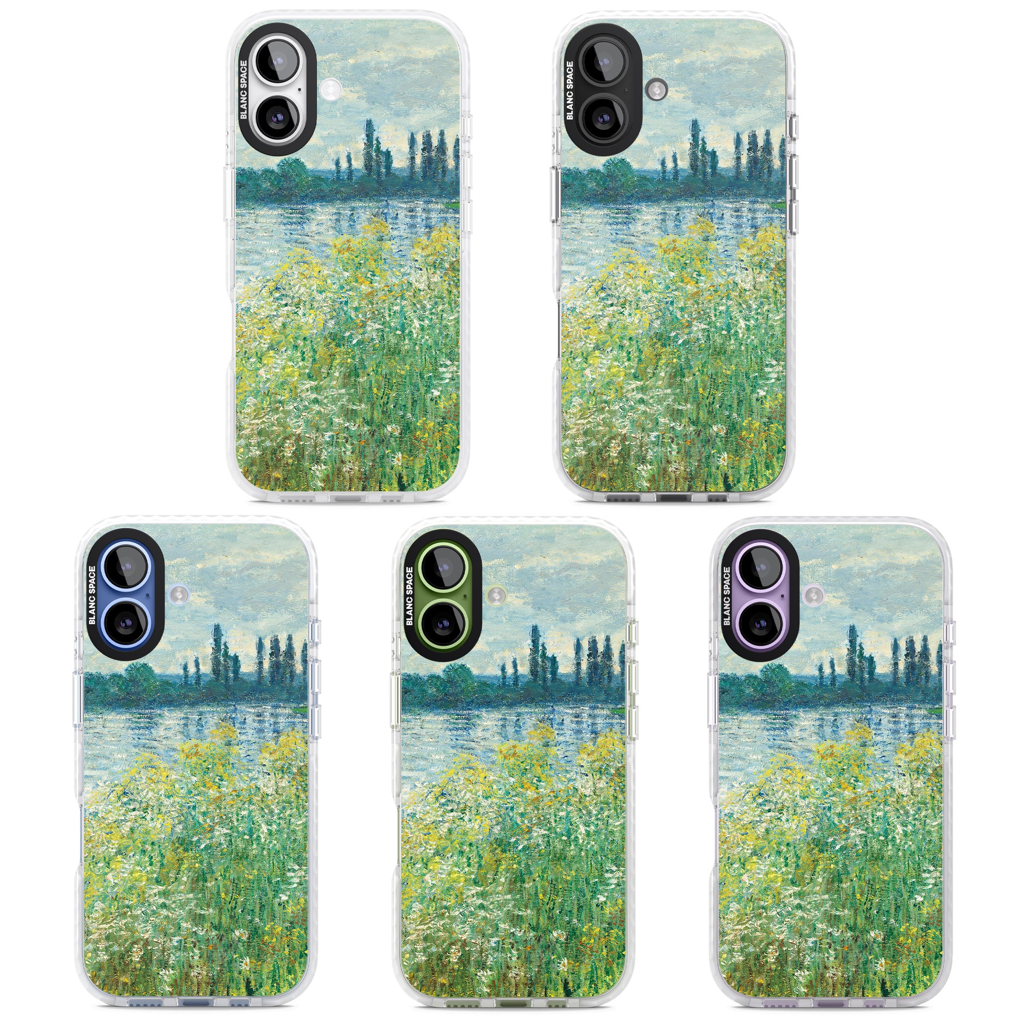 Banks Of The Seine By Claude Monet iPhone 17 Impact Clear Phone Case APT Impact Protection