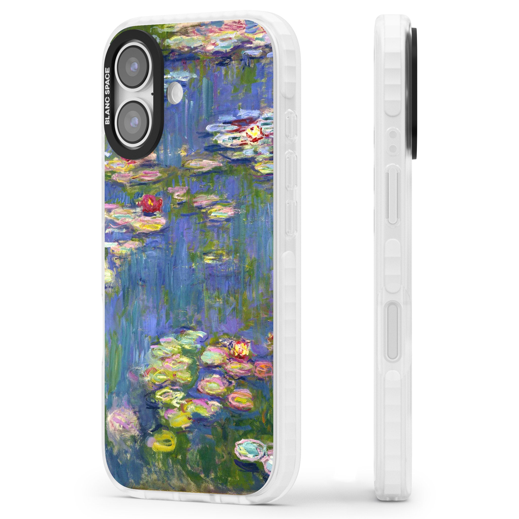 Water Lilies II iPhone 17 Impact Clear Phone Case Side Profile