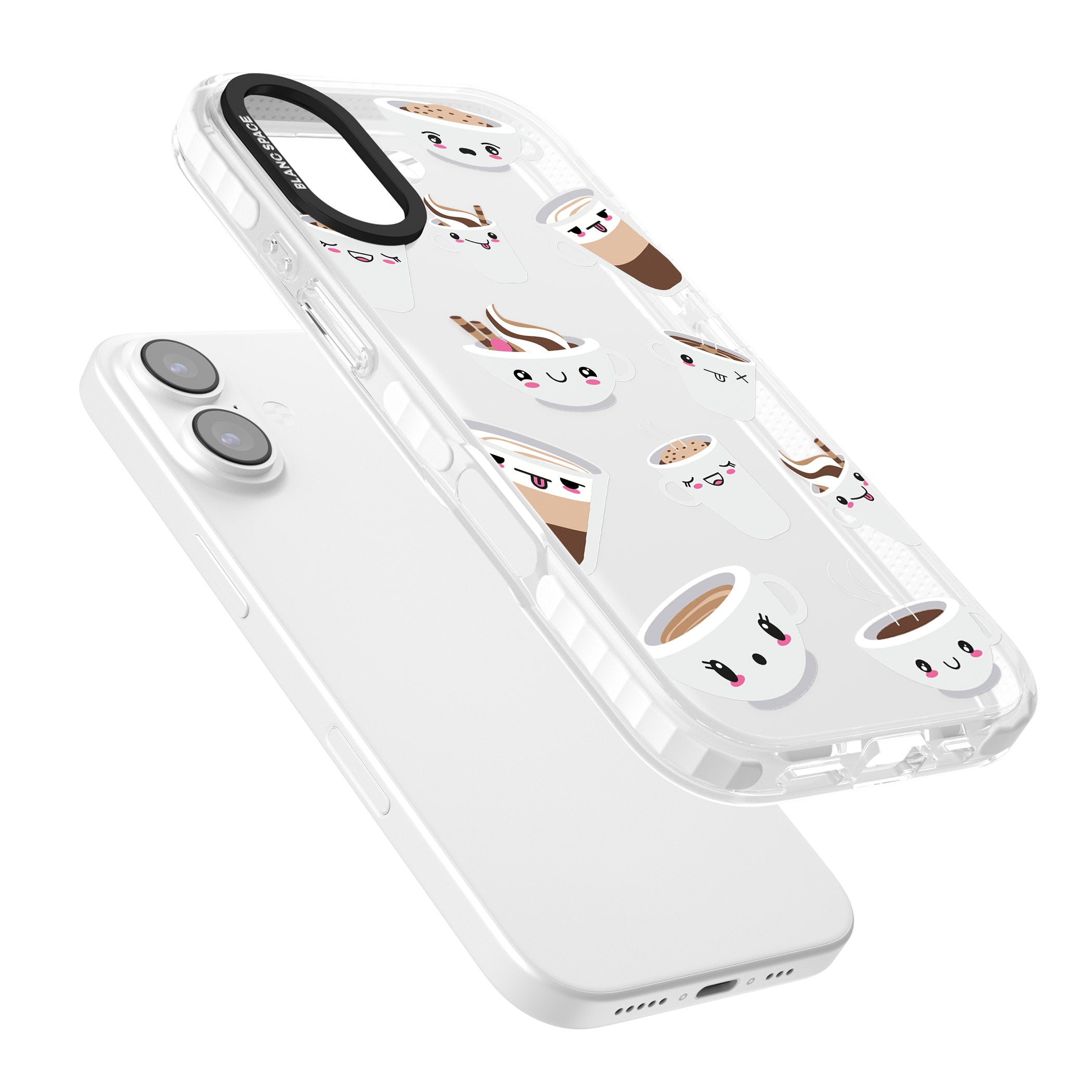 Coffee Faces iPhone 17 Impact Clear Phone Case Colours