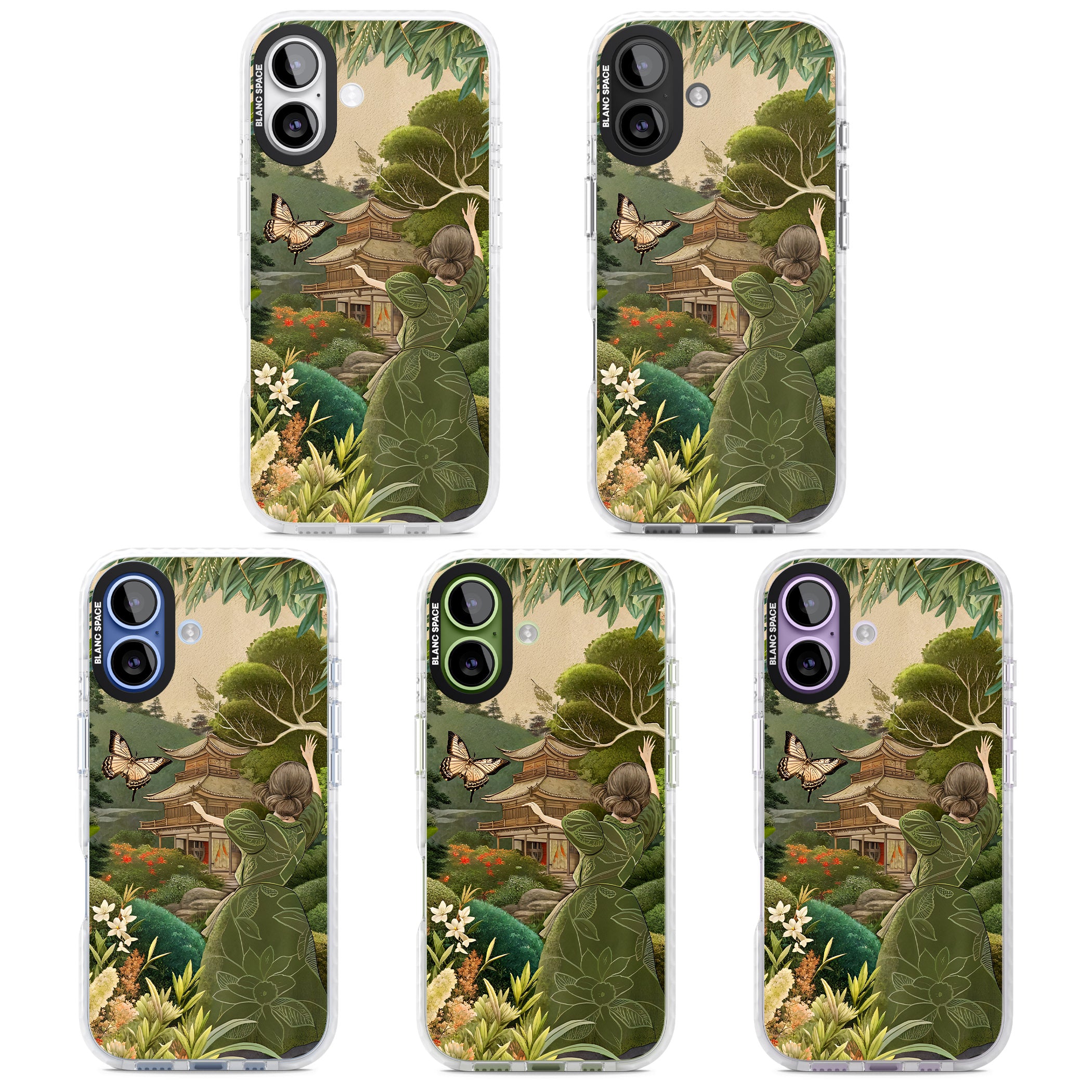 Japanese Nature iPhone 17 Impact Clear Phone Case APT Impact Protection
