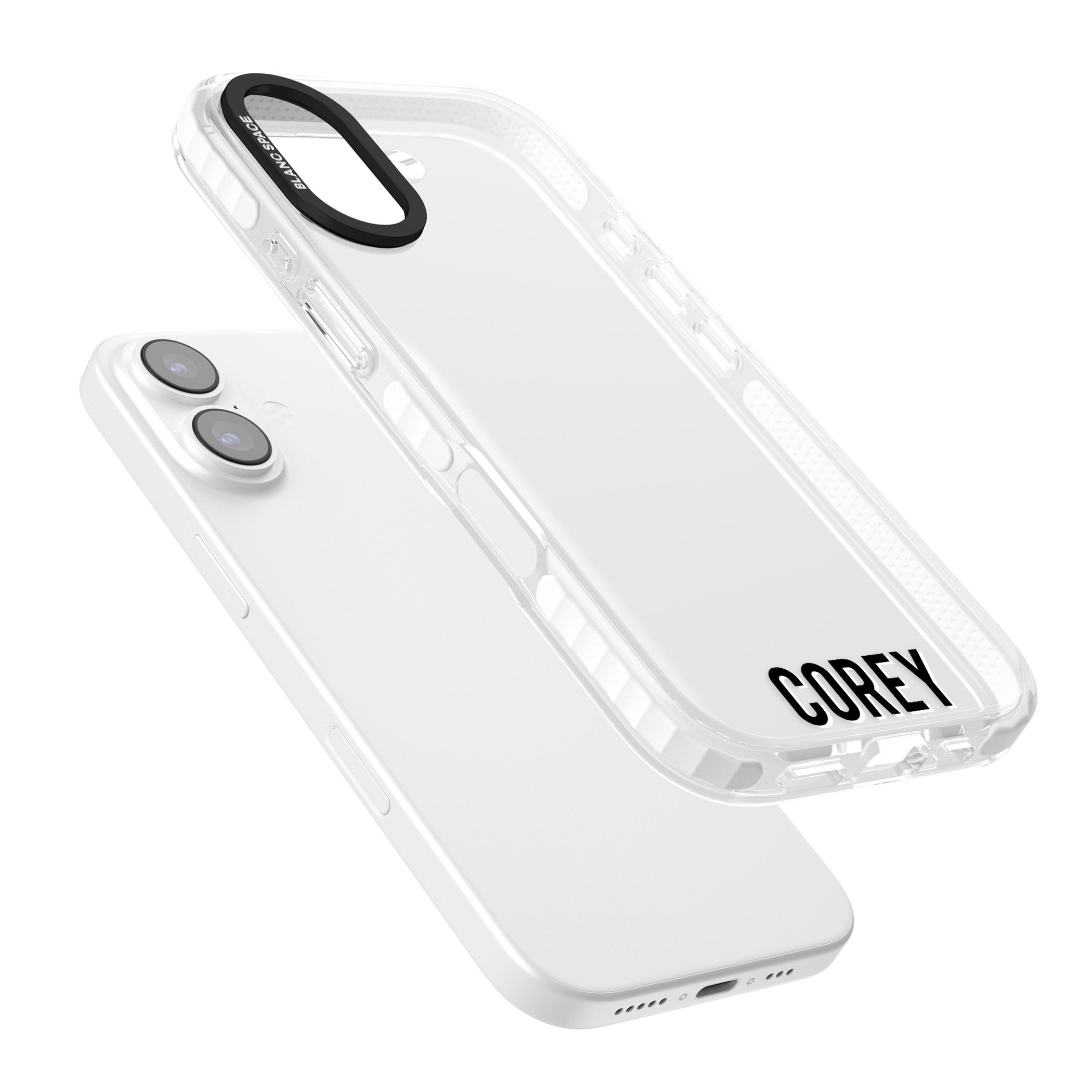 Personalised Bottom Name iPhone 17 Impact Clear Phone Case Colours