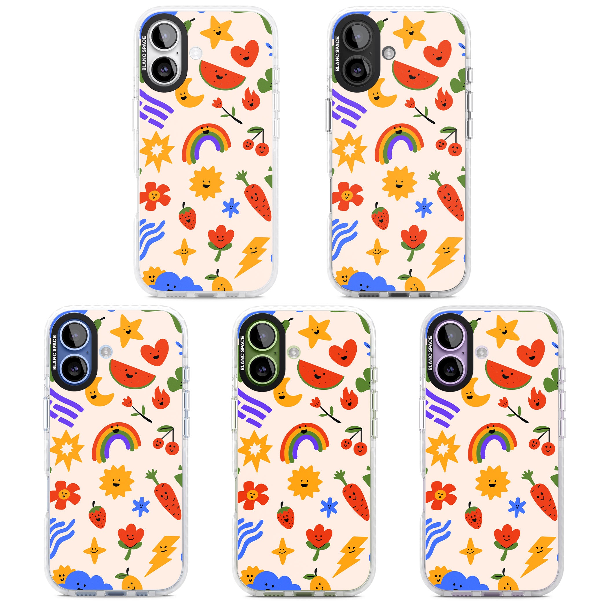 Playful Kawaii Icons iPhone 17 Impact Clear Phone Case APT Impact Protection